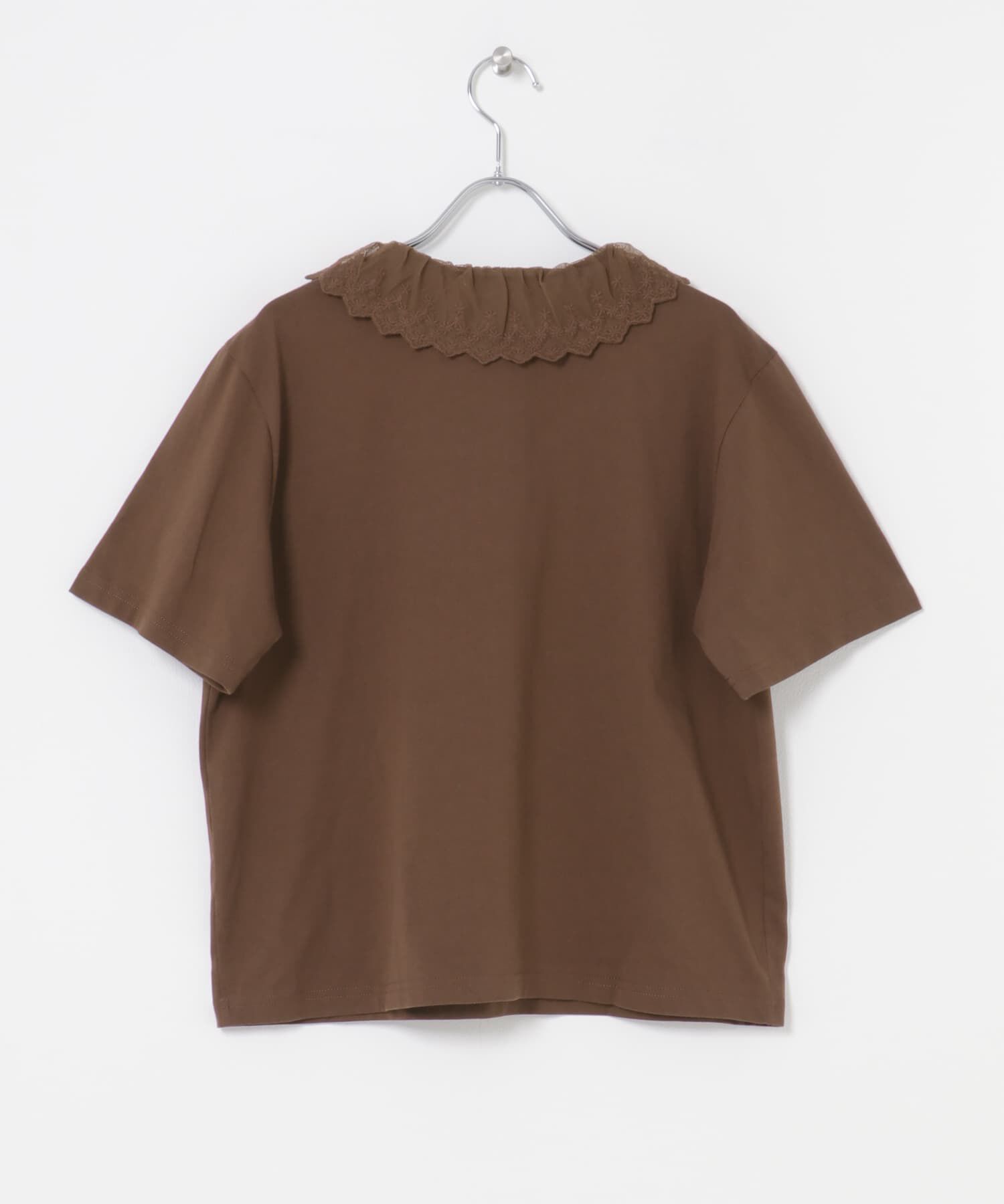 Sonny Label 「Vネックフリルレースカラープルオーバー」|Tシャツ・カットソー|