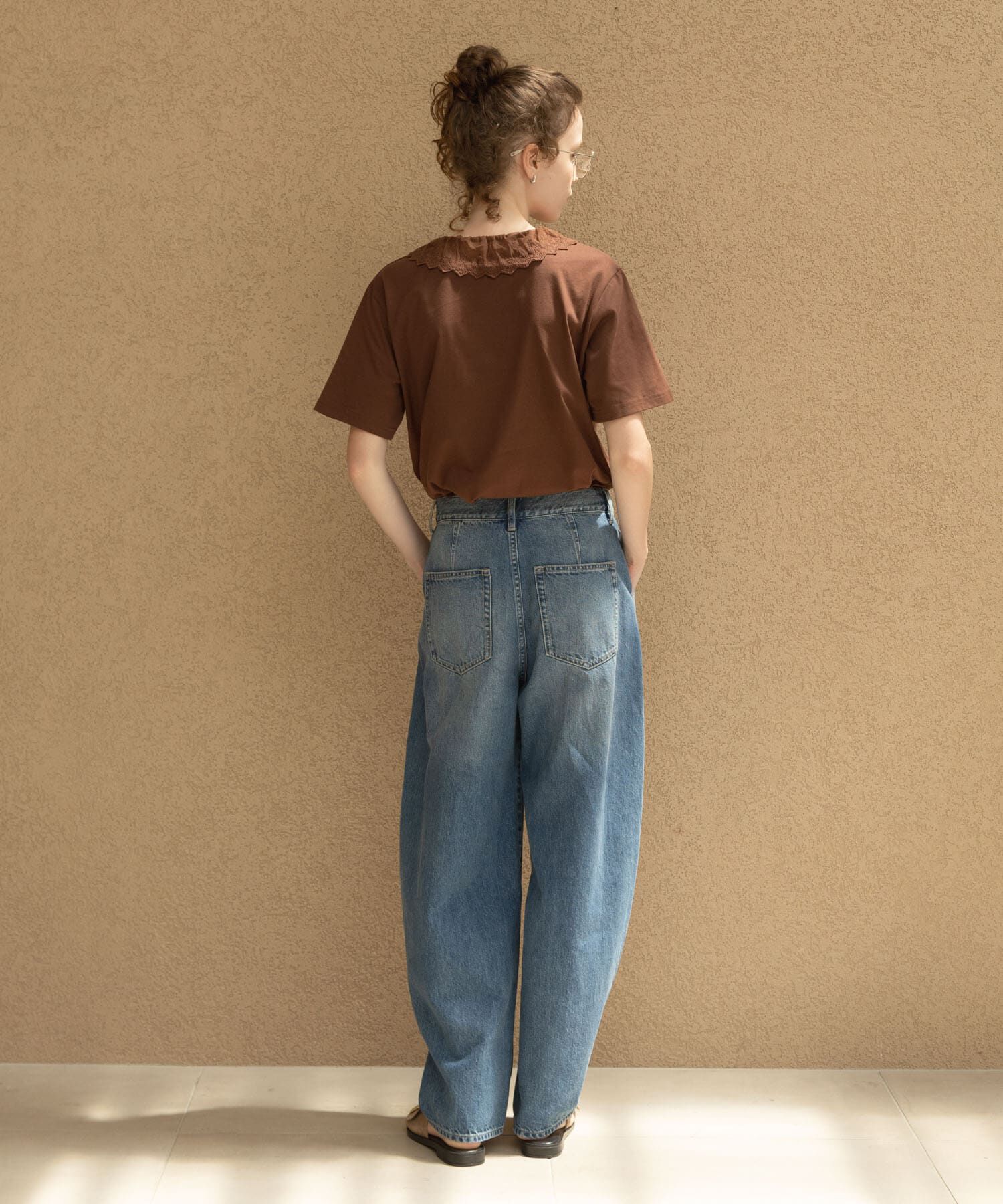 Sonny Label 「Vネックフリルレースカラープルオーバー」|Tシャツ・カットソー|