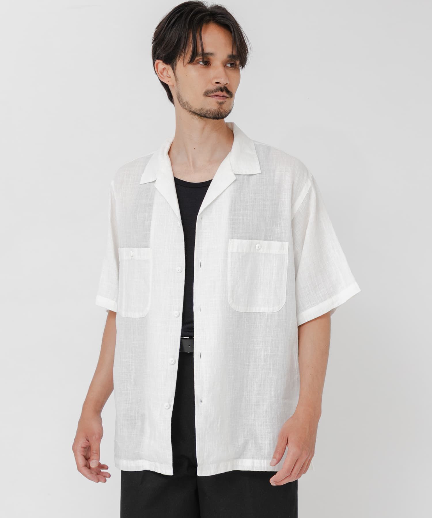 URBAN RESEARCH「SANDWASH LINEN OPEN SHIRTS」|シャツ・ブラウス|