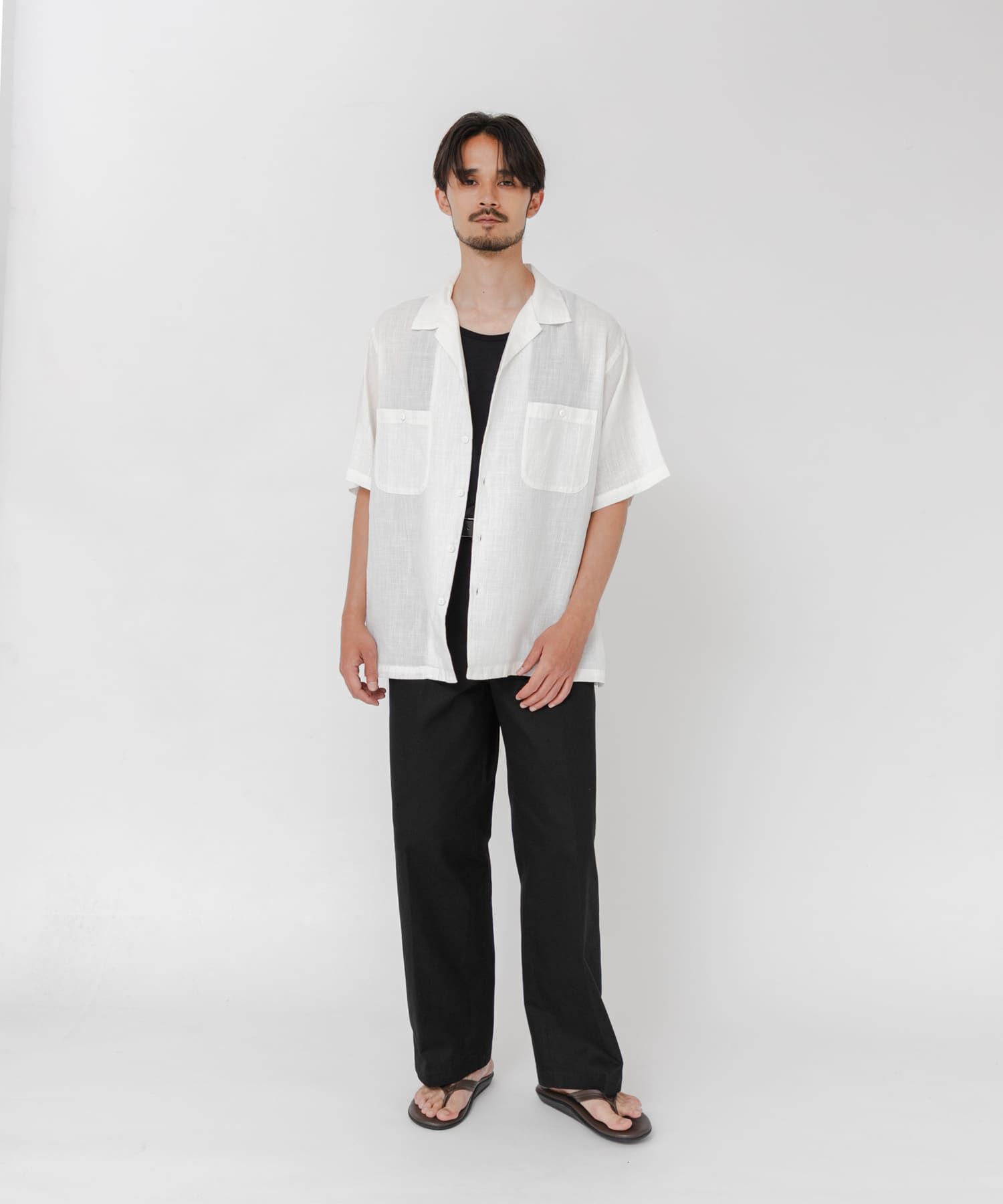 URBAN RESEARCH「SANDWASH LINEN OPEN SHIRTS」|シャツ・ブラウス|