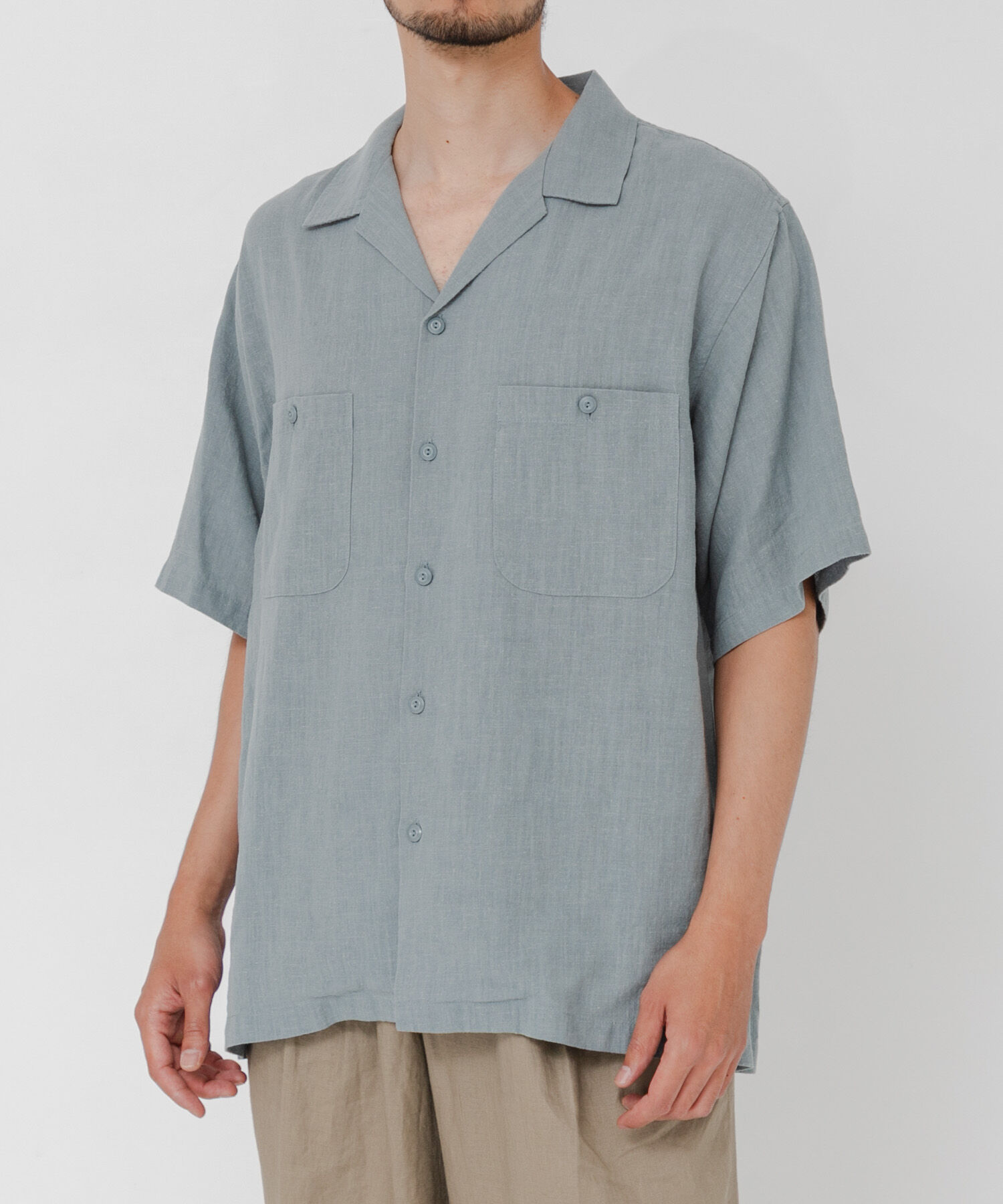 URBAN RESEARCH「SANDWASH LINEN OPEN SHIRTS」|シャツ・ブラウス|ライトブルー