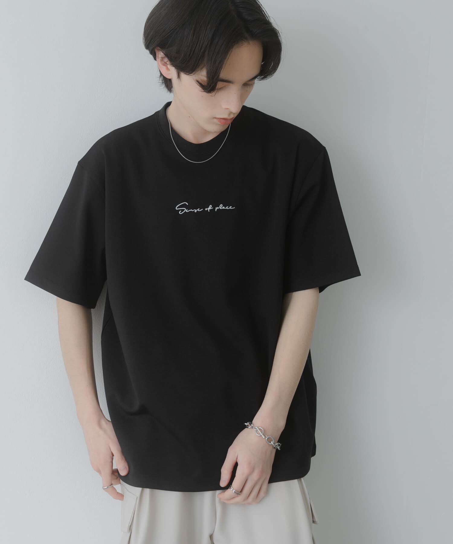 SENSE OF PLACE by URBAN RESEARCH「『一部WEB限定ｶﾗｰ/ﾕﾆｾｯｸｽ』ｼｼｭｳﾎﾟﾝﾁｼｮｰﾄｽﾘｰﾌﾞ」|Tシャツ・カットソー|