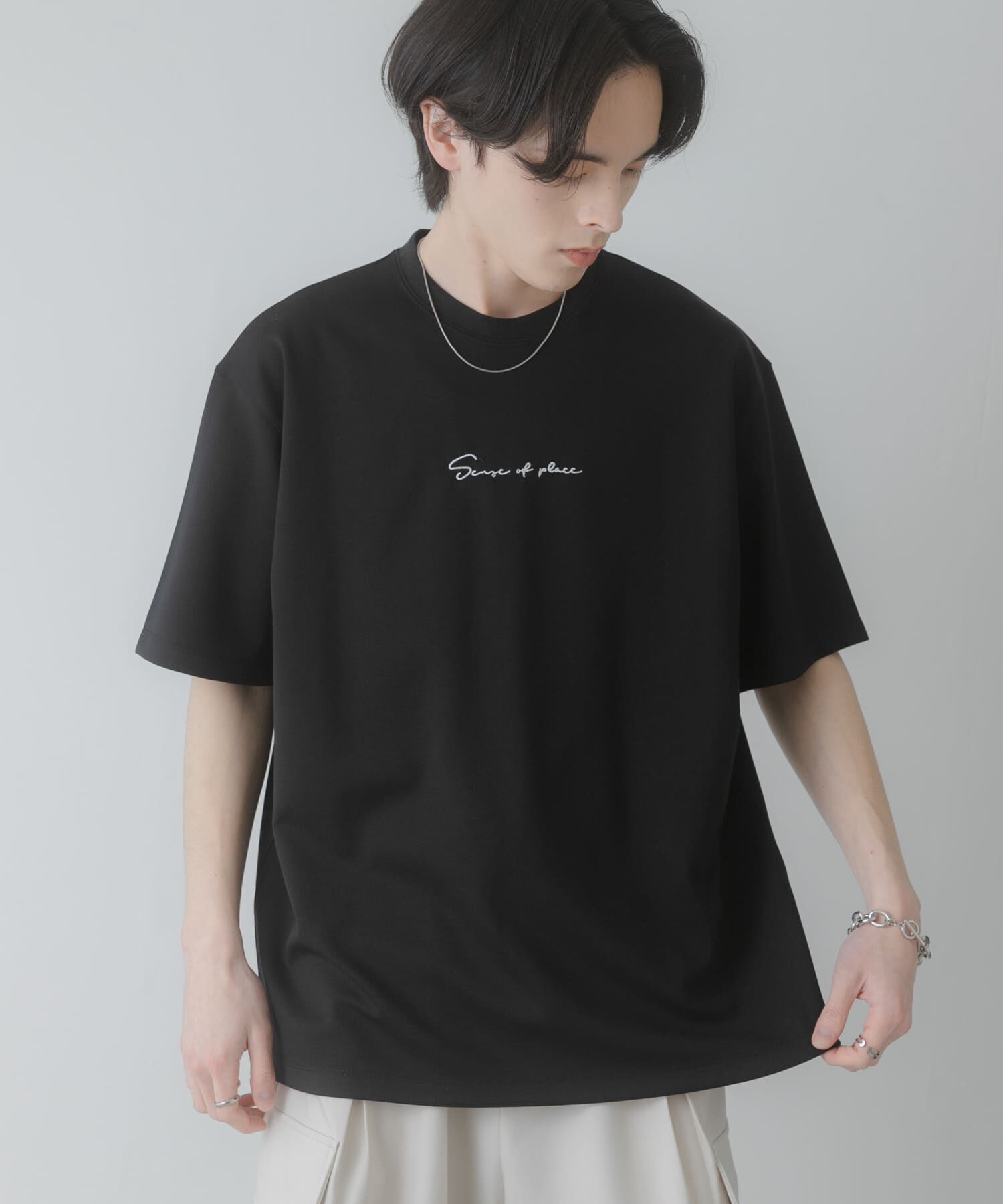 SENSE OF PLACE by URBAN RESEARCH「『一部WEB限定ｶﾗｰ/ﾕﾆｾｯｸｽ』ｼｼｭｳﾎﾟﾝﾁｼｮｰﾄｽﾘｰﾌﾞ」|Tシャツ・カットソー|