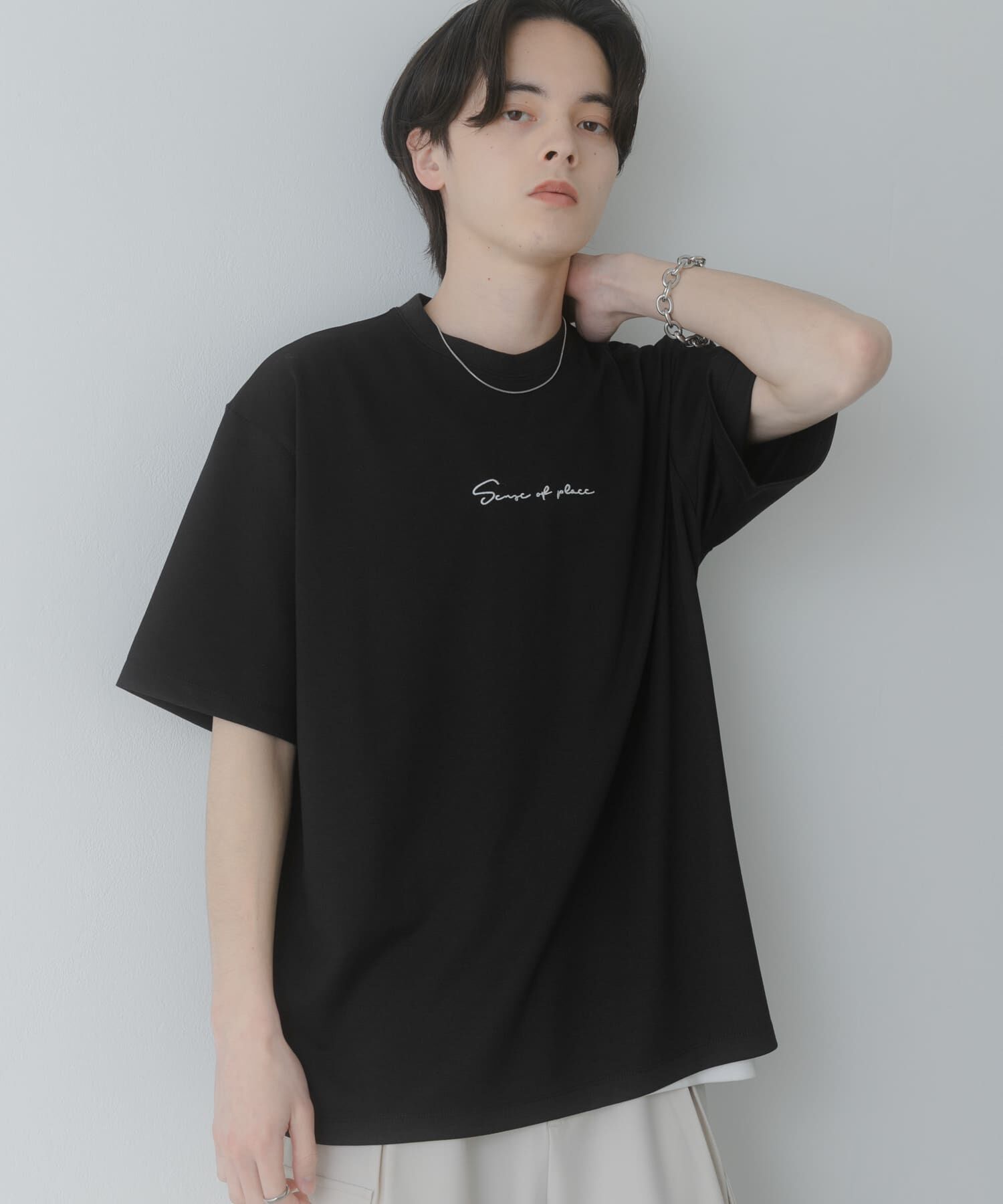 SENSE OF PLACE by URBAN RESEARCH「『一部WEB限定ｶﾗｰ/ﾕﾆｾｯｸｽ』ｼｼｭｳﾎﾟﾝﾁｼｮｰﾄｽﾘｰﾌﾞ」|Tシャツ・カットソー|