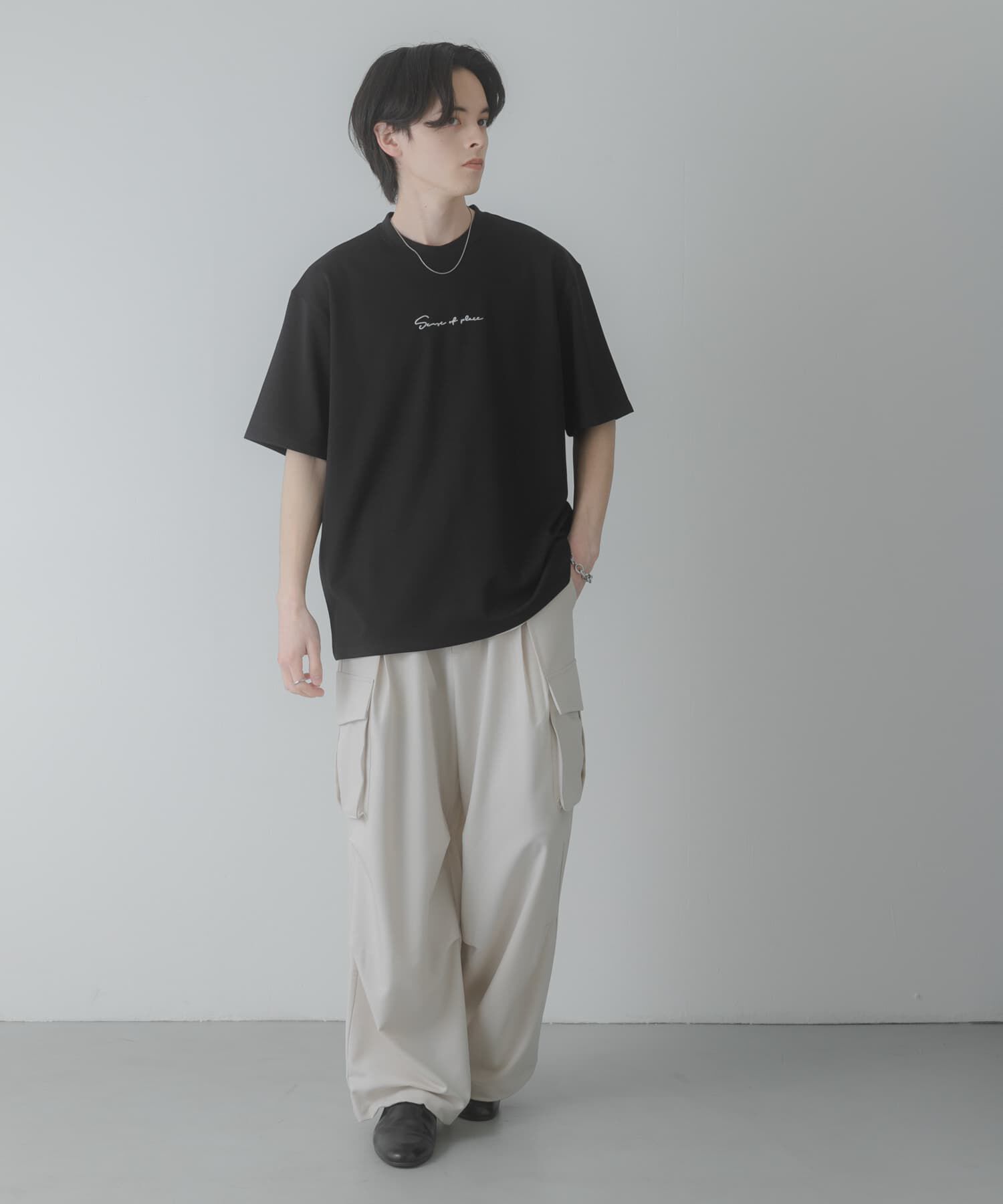 SENSE OF PLACE by URBAN RESEARCH「『一部WEB限定ｶﾗｰ/ﾕﾆｾｯｸｽ』ｼｼｭｳﾎﾟﾝﾁｼｮｰﾄｽﾘｰﾌﾞ」|Tシャツ・カットソー|