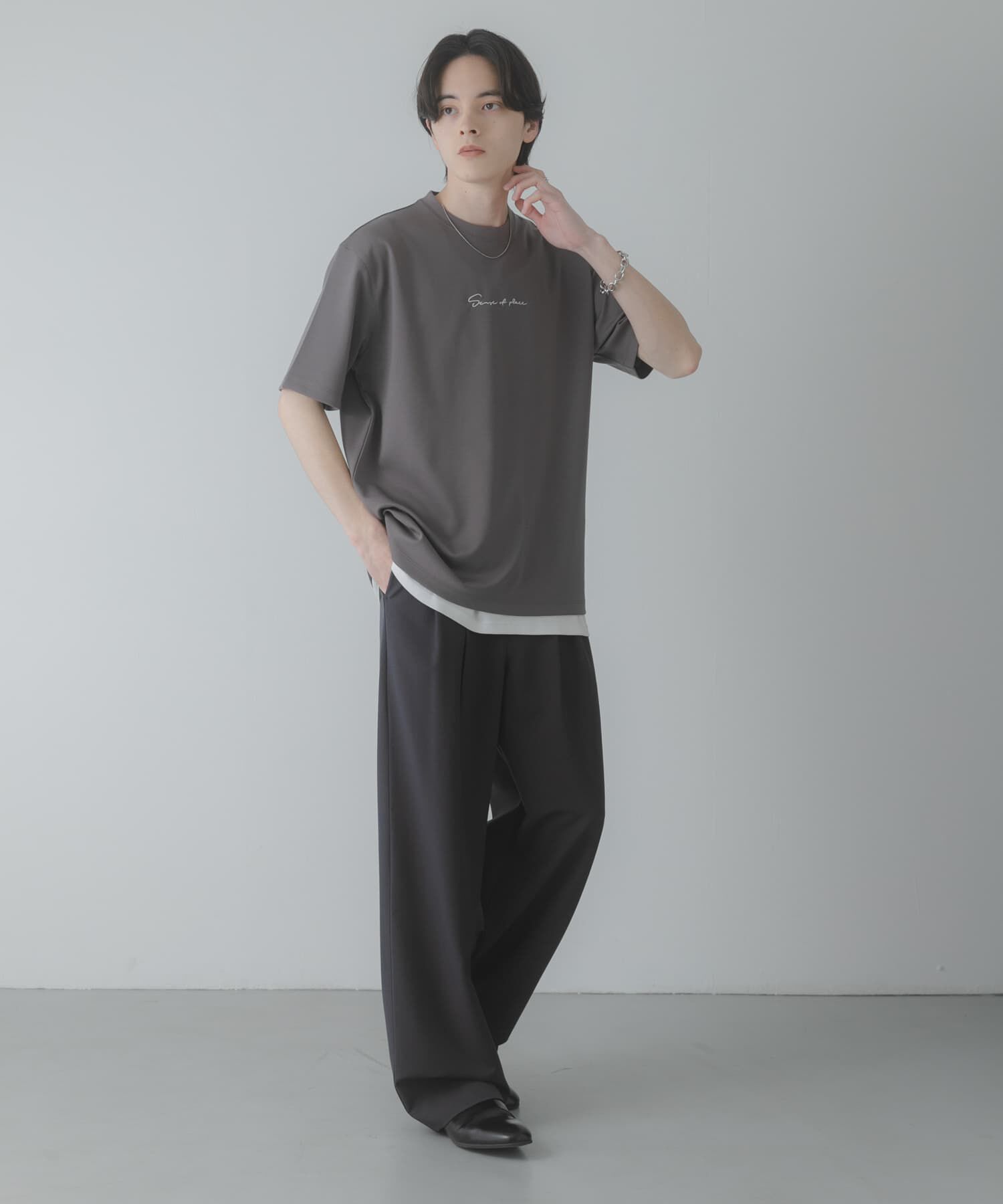 SENSE OF PLACE by URBAN RESEARCH「『一部WEB限定ｶﾗｰ/ﾕﾆｾｯｸｽ』ｼｼｭｳﾎﾟﾝﾁｼｮｰﾄｽﾘｰﾌﾞ」|Tシャツ・カットソー|