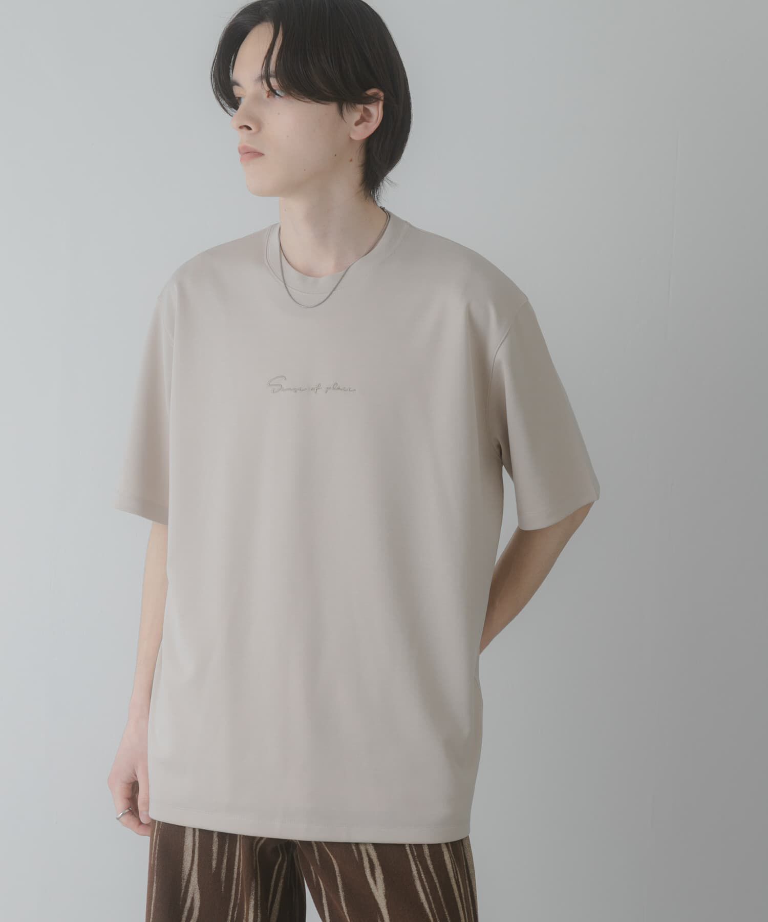 SENSE OF PLACE by URBAN RESEARCH「『一部WEB限定ｶﾗｰ/ﾕﾆｾｯｸｽ』ｼｼｭｳﾎﾟﾝﾁｼｮｰﾄｽﾘｰﾌﾞ」|Tシャツ・カットソー|