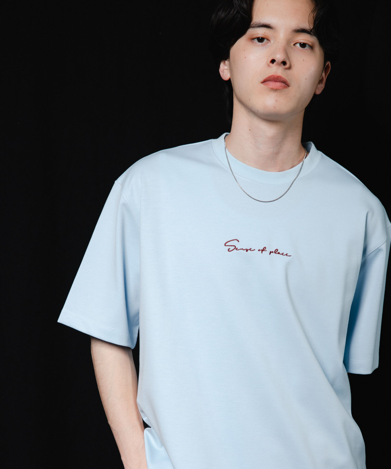 SENSE OF PLACE by URBAN RESEARCH「『一部WEB限定ｶﾗｰ/ﾕﾆｾｯｸｽ』ｼｼｭｳﾎﾟﾝﾁｼｮｰﾄｽﾘｰﾌﾞ」|Tシャツ・カットソー|ライトブルー