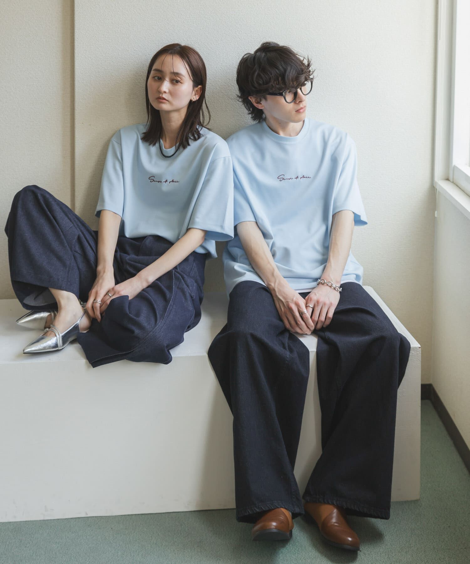 SENSE OF PLACE by URBAN RESEARCH「『一部WEB限定ｶﾗｰ/ﾕﾆｾｯｸｽ』ｼｼｭｳﾎﾟﾝﾁｼｮｰﾄｽﾘｰﾌﾞ」|Tシャツ・カットソー|