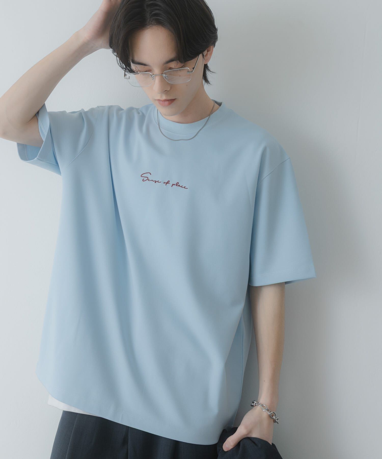SENSE OF PLACE by URBAN RESEARCH「『一部WEB限定ｶﾗｰ/ﾕﾆｾｯｸｽ』ｼｼｭｳﾎﾟﾝﾁｼｮｰﾄｽﾘｰﾌﾞ」|Tシャツ・カットソー|