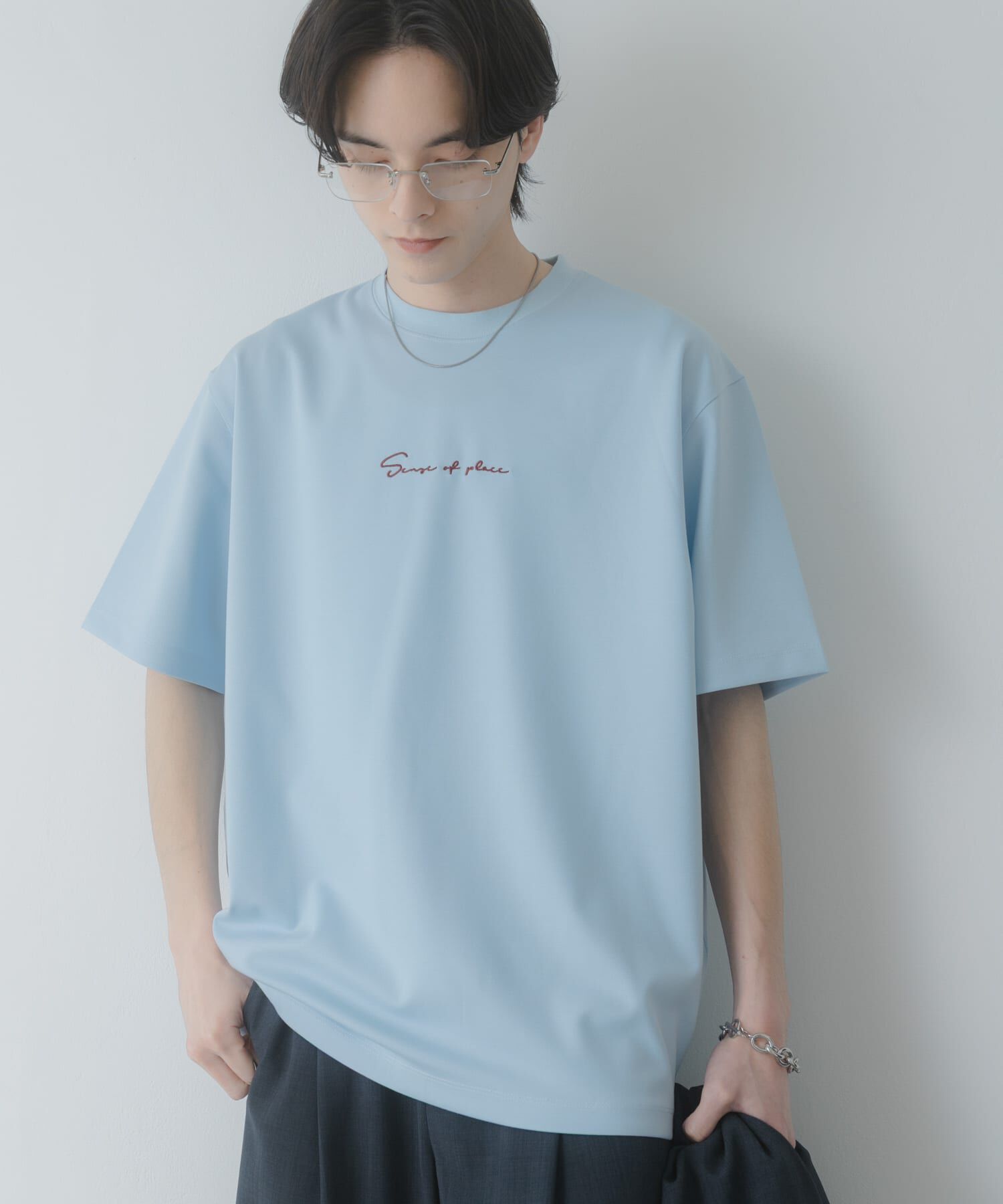 SENSE OF PLACE by URBAN RESEARCH「『一部WEB限定ｶﾗｰ/ﾕﾆｾｯｸｽ』ｼｼｭｳﾎﾟﾝﾁｼｮｰﾄｽﾘｰﾌﾞ」|Tシャツ・カットソー|