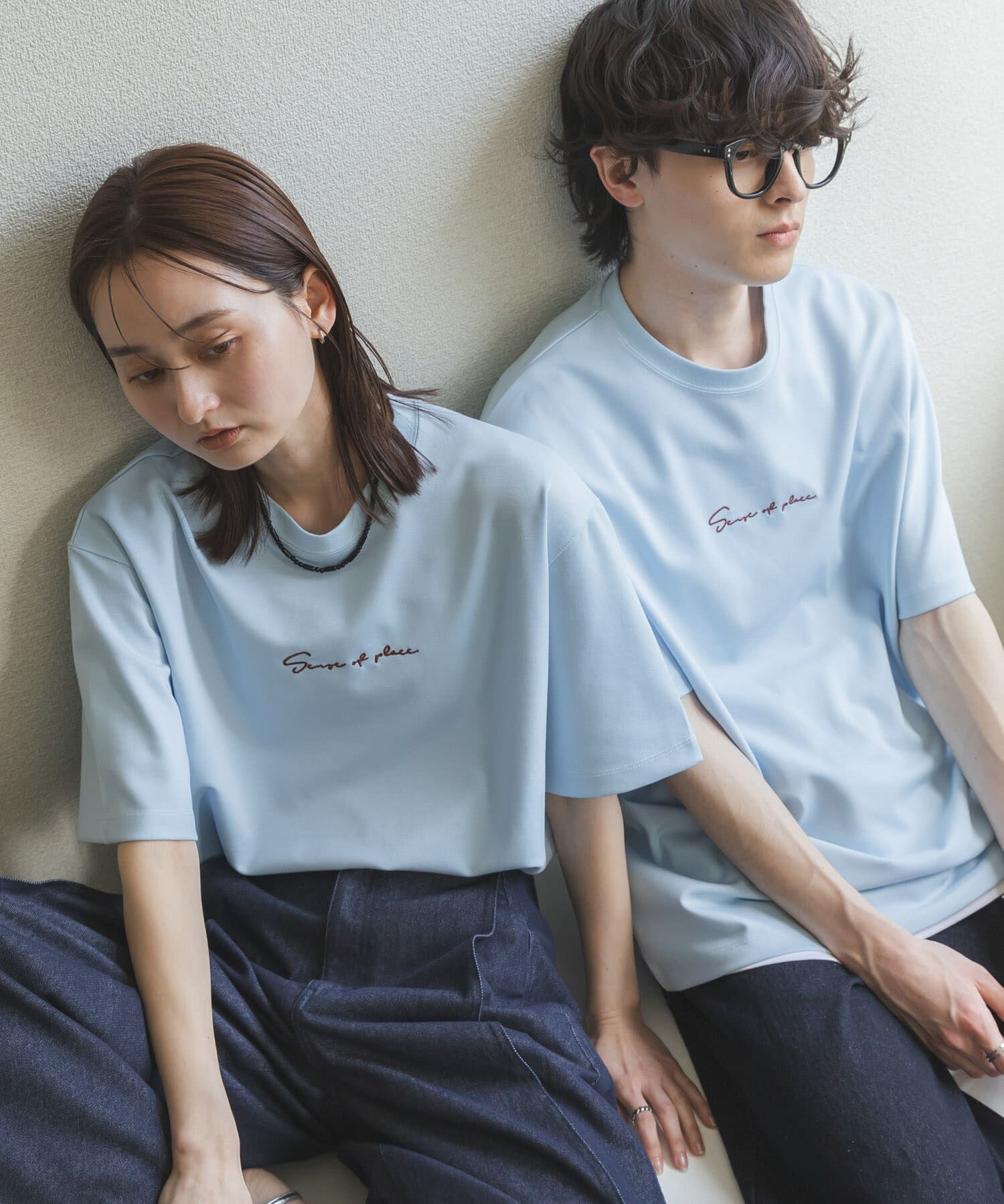 SENSE OF PLACE by URBAN RESEARCH「『一部WEB限定ｶﾗｰ/ﾕﾆｾｯｸｽ』ｼｼｭｳﾎﾟﾝﾁｼｮｰﾄｽﾘｰﾌﾞ」|Tシャツ・カットソー|