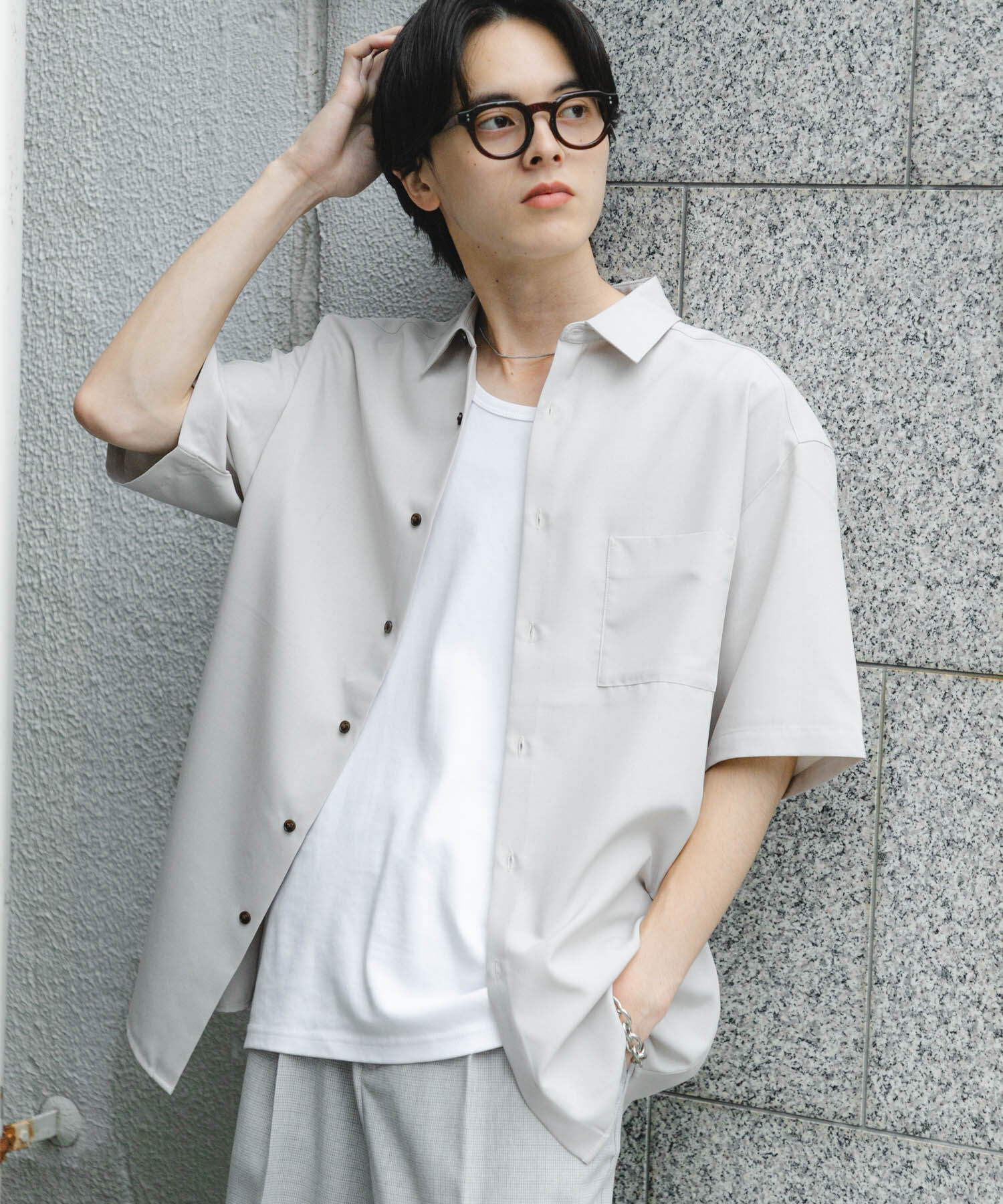 SENSE OF PLACE by URBAN RESEARCH「『ｲｰｼﾞｰｹｱ/速乾』ｸｲｯｸﾄﾞﾗｲﾚｷﾞｭﾗｰｶﾗｰｼｮｰﾄｽ」|シャツ・ブラウス|ライトベージュ