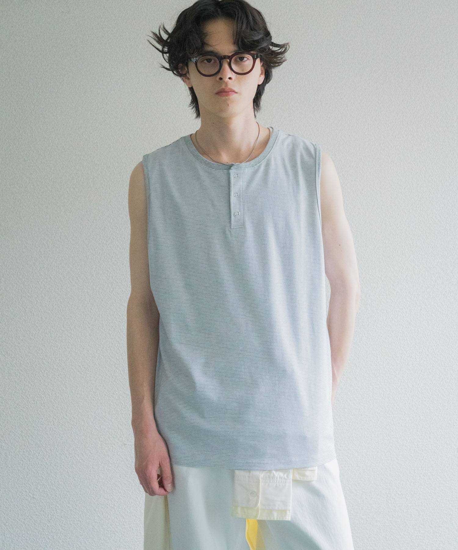 SENSE OF PLACE by URBAN RESEARCH「ヘンリーネックタボーダータンクトップ」|タンクトップ|