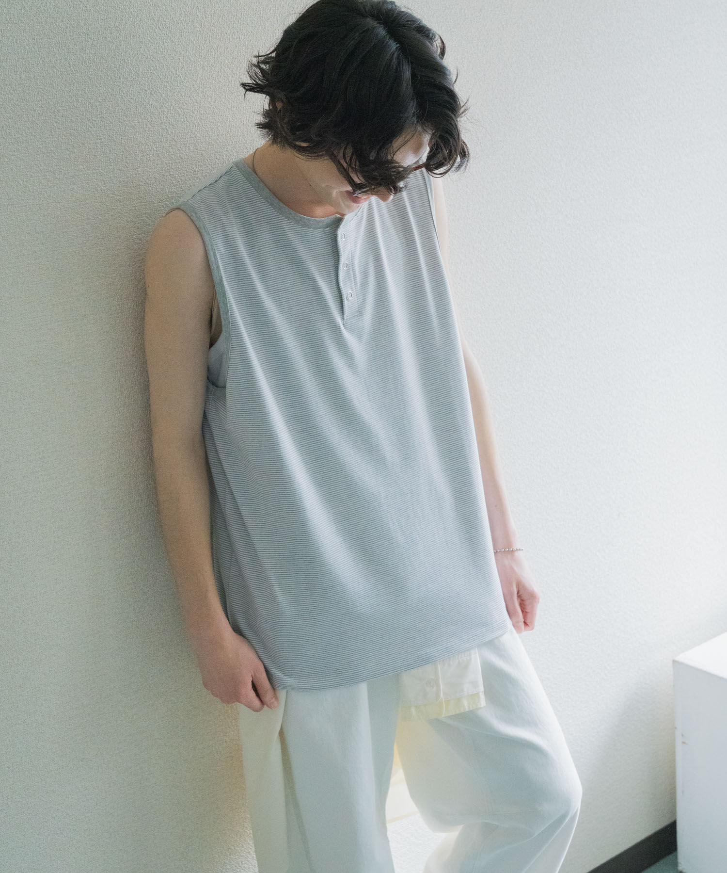 SENSE OF PLACE by URBAN RESEARCH「ヘンリーネックタボーダータンクトップ」|タンクトップ|