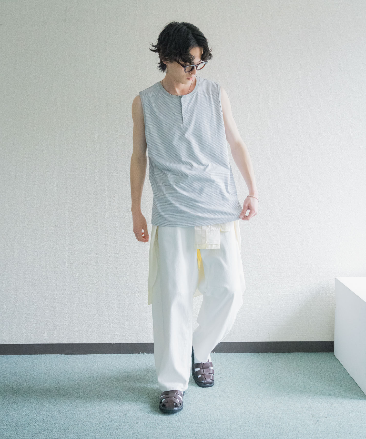 SENSE OF PLACE by URBAN RESEARCH「ヘンリーネックタボーダータンクトップ」|タンクトップ|
