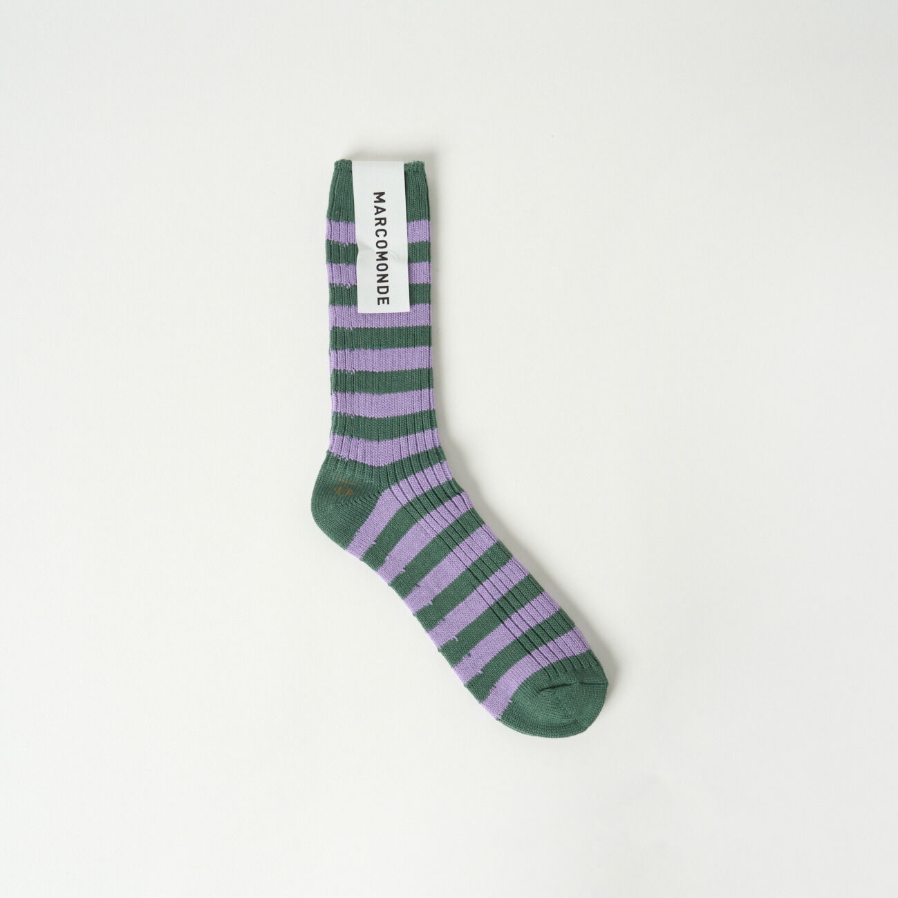  「MARCOMONDE BORDER SOCKS」|ソックス|カーキ