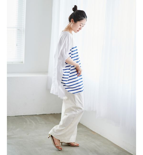 le.coeur blanc「TORRAZZO DONNAボーダー切替プルオーバー」|Tシャツ・カットソー|