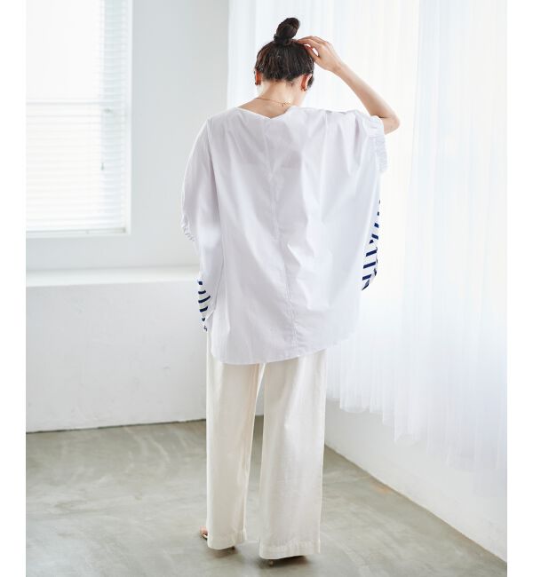 le.coeur blanc「TORRAZZO DONNAボーダー切替プルオーバー」|Tシャツ・カットソー|