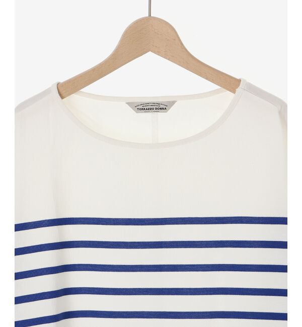 le.coeur blanc「TORRAZZO DONNAボーダー切替プルオーバー」|Tシャツ・カットソー|