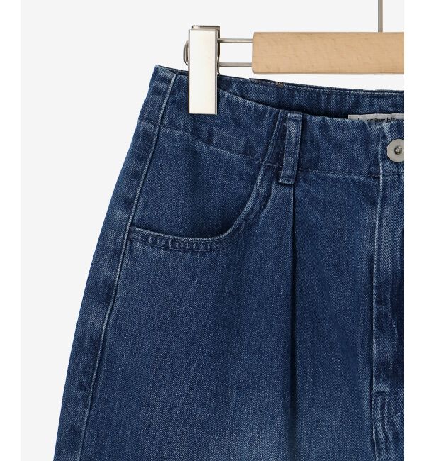le.coeur blanc「タックワイドデニムパンツ」|デニム|