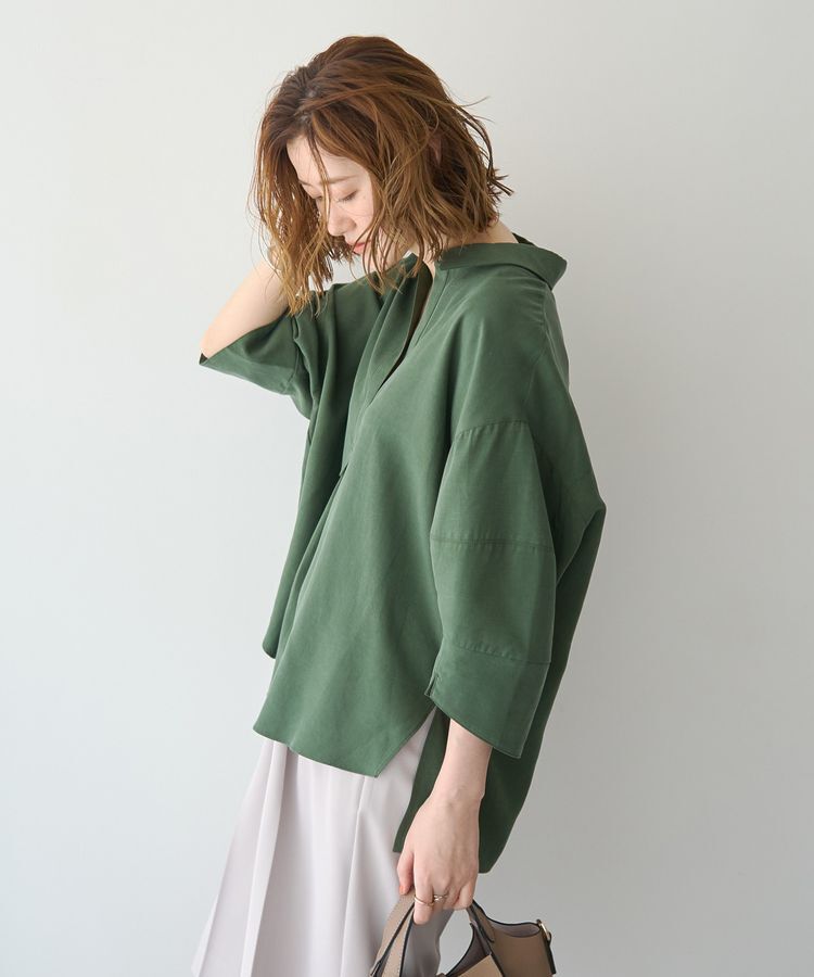 Editt by YECCA VECCA「バルーン袖スキッパーシャツ」|シャツ・ブラウス|