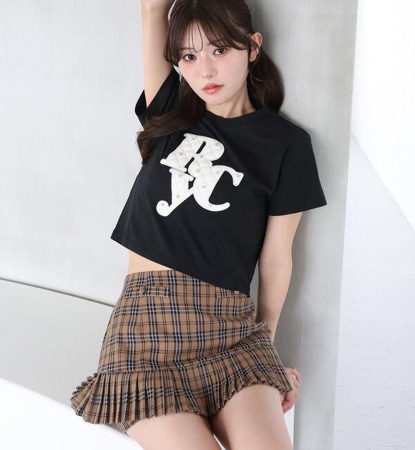  「ビジュー付きロゴアソートサスティナブルTシャツ」|プルオーバー|