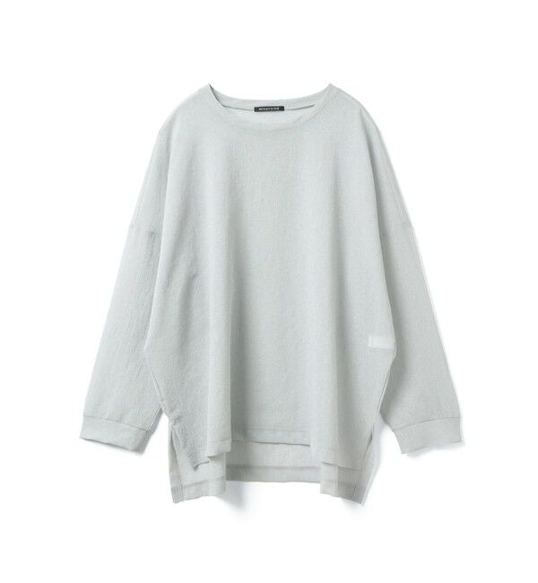mizuiro ind「mizuiro ind ワッシャーボイルワイドプルオーバー」|Tシャツ・カットソー|ライトグレー