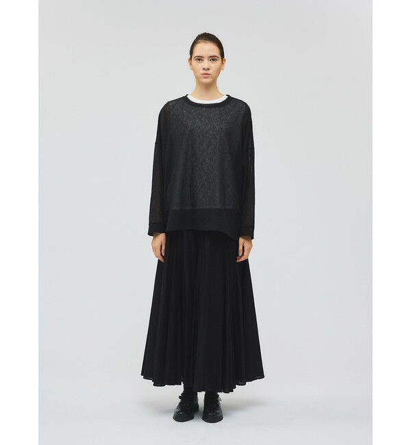 mizuiro ind「mizuiro ind ワッシャーボイルワイドプルオーバー」|Tシャツ・カットソー|