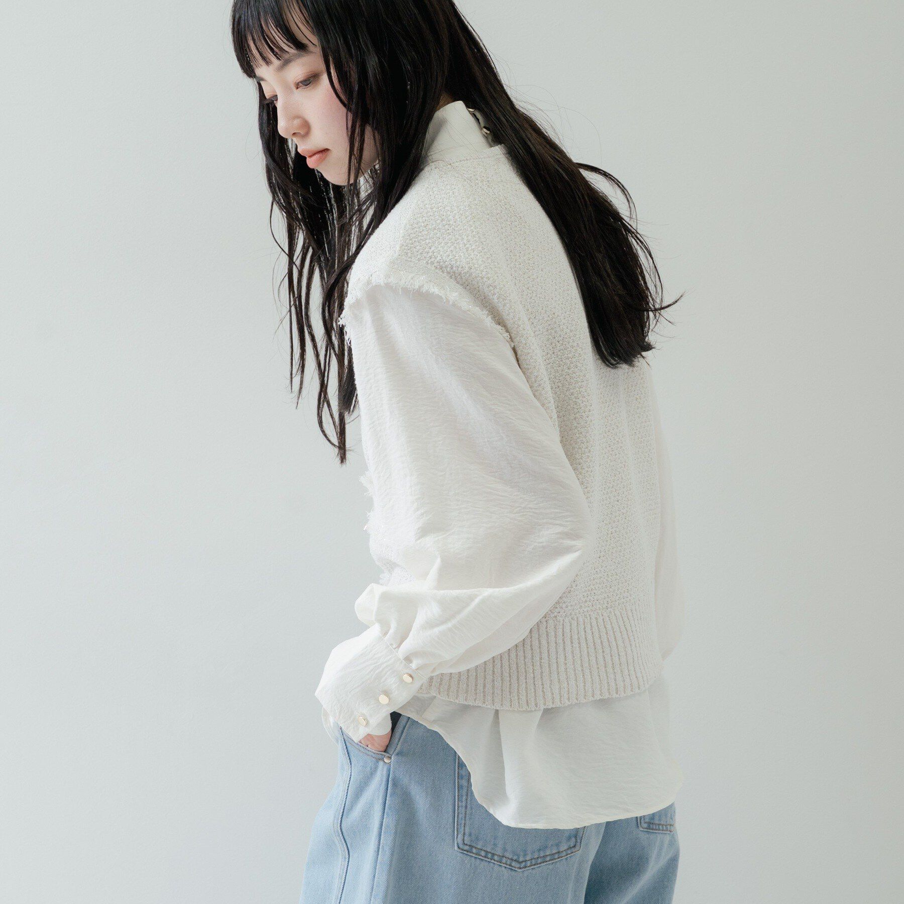 GALLEST「【オケージョン／セレモニー対応】ラメニットベスト」|ベスト・ジレ|