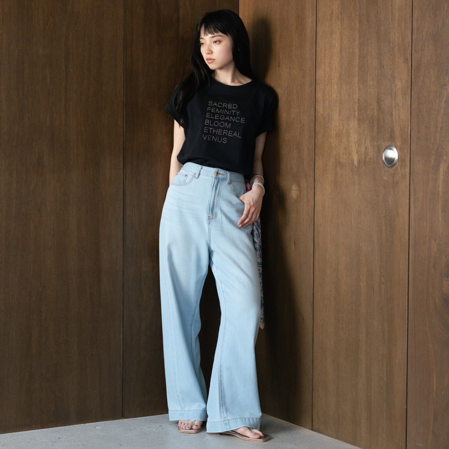 GALLEST「刺繍フレーズTシャツ」|Tシャツ・カットソー|