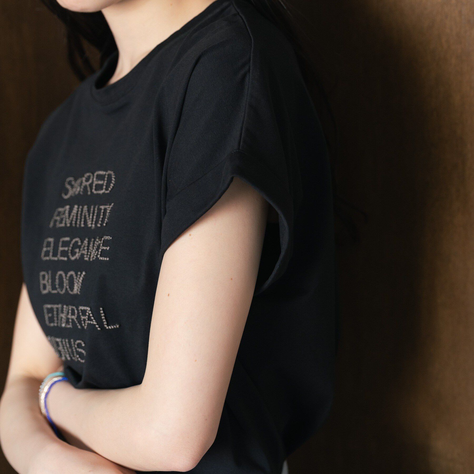 GALLEST「刺繍フレーズTシャツ」|Tシャツ・カットソー|