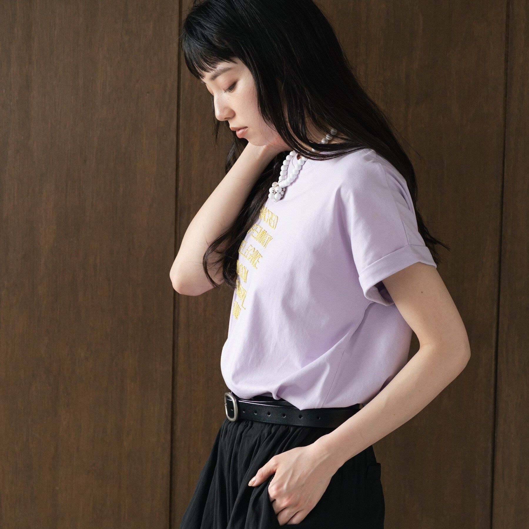GALLEST「刺繍フレーズTシャツ」|Tシャツ・カットソー|