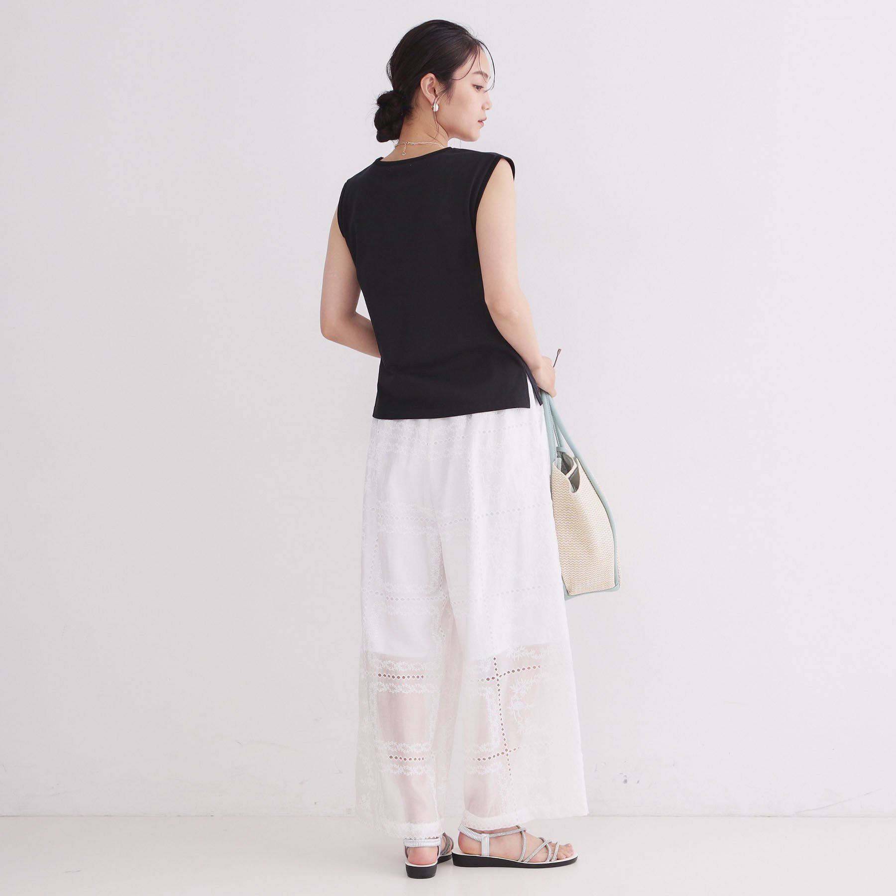 OPAQUE.CLIP「マルチボーダーアソート ノースリーブTシャツ【洗濯機OK】」|Tシャツ・カットソー|