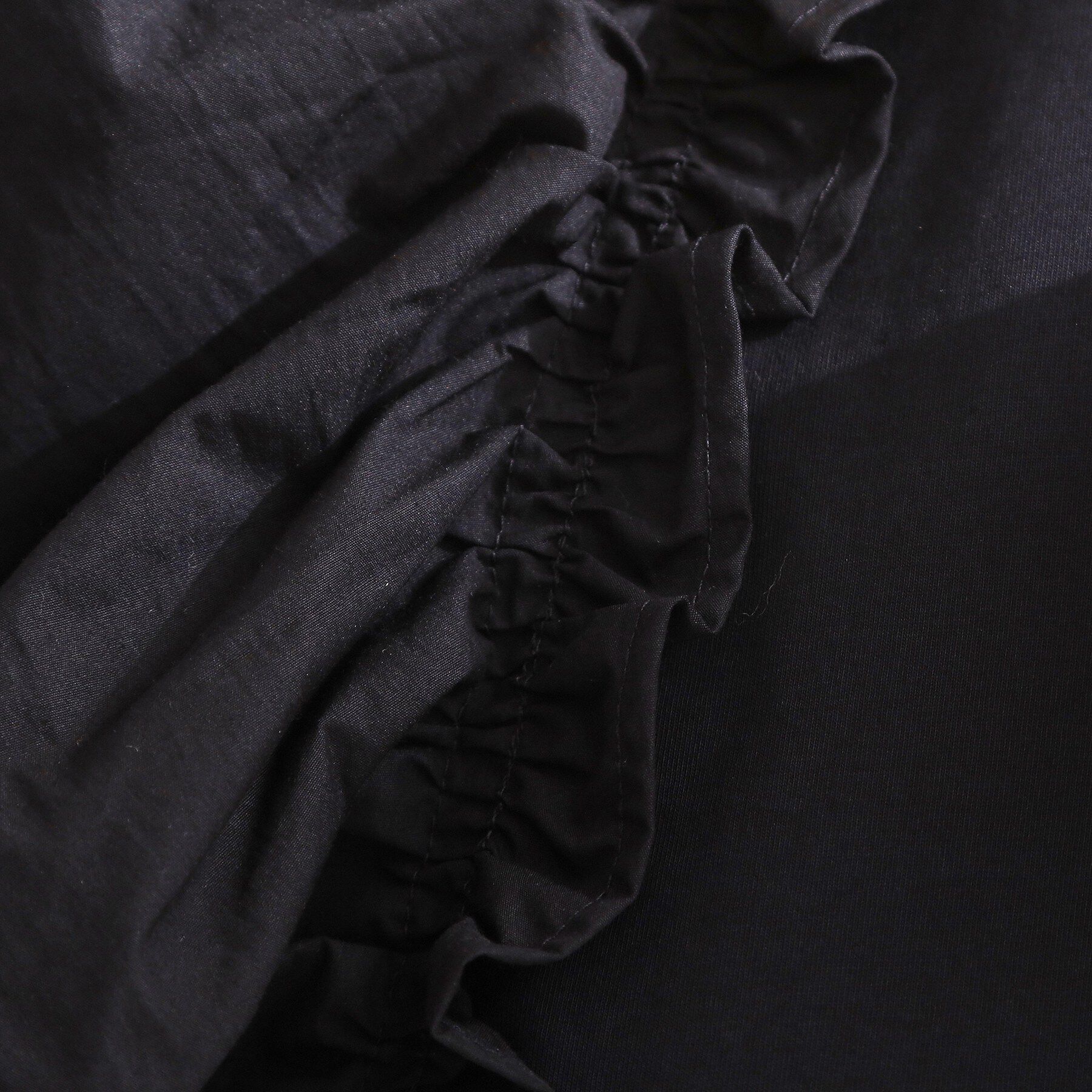 OPAQUE.CLIP「【UVケア／接触冷感】アシメフリルドッキングカットソー《洗濯機OK》」|Tシャツ・カットソー|