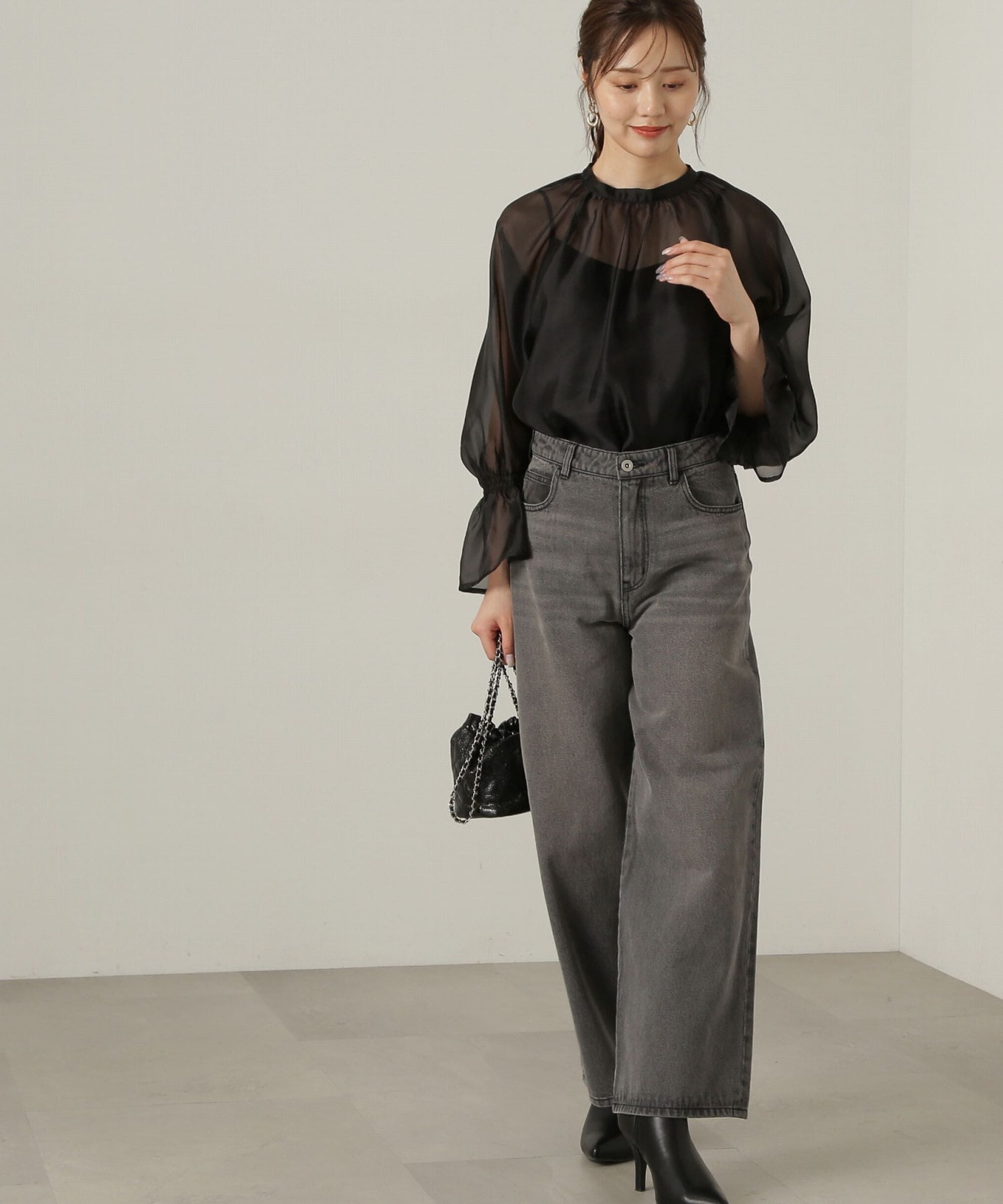 PROPORTION BODY DRESSING「2wayシアーボウタイブラウス24AW」|シャツ・ブラウス|