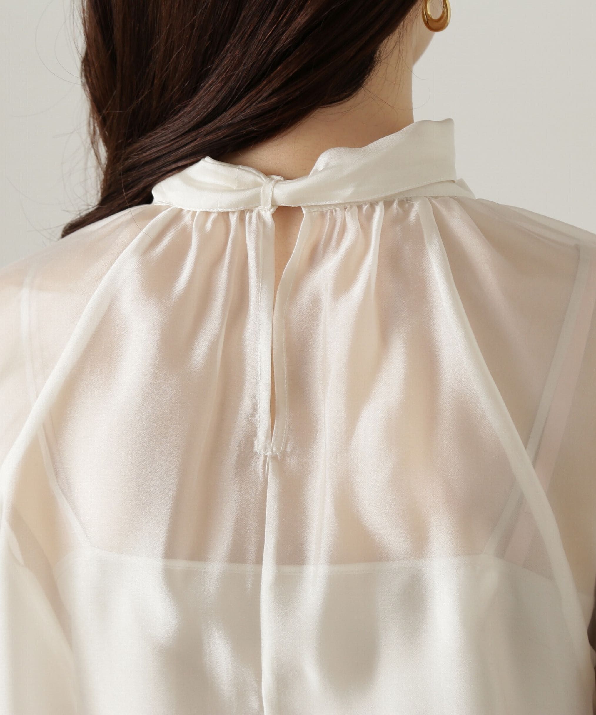 PROPORTION BODY DRESSING「2wayシアーボウタイブラウス24AW」|シャツ・ブラウス|