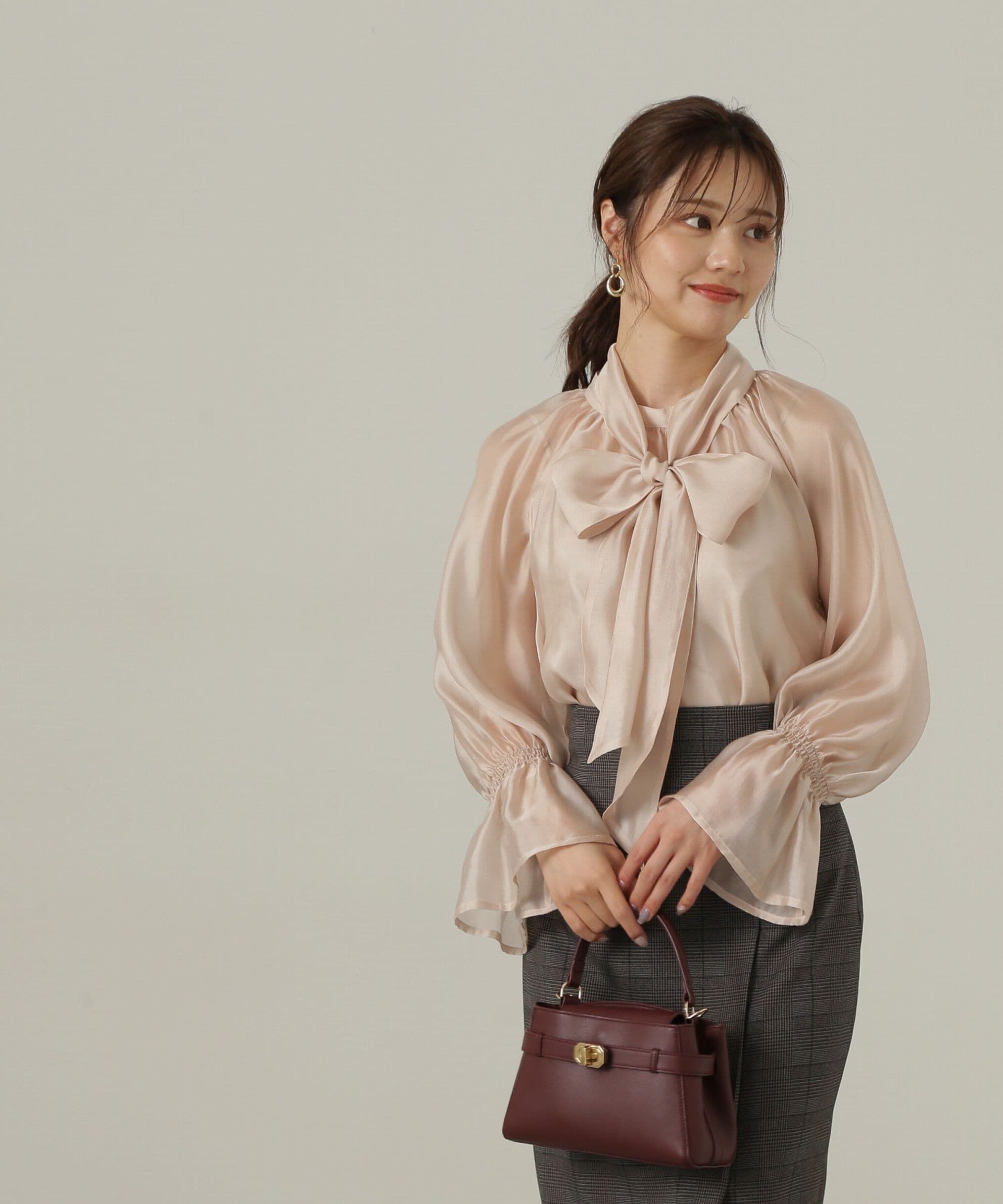PROPORTION BODY DRESSING「2wayシアーボウタイブラウス24AW」|シャツ・ブラウス|