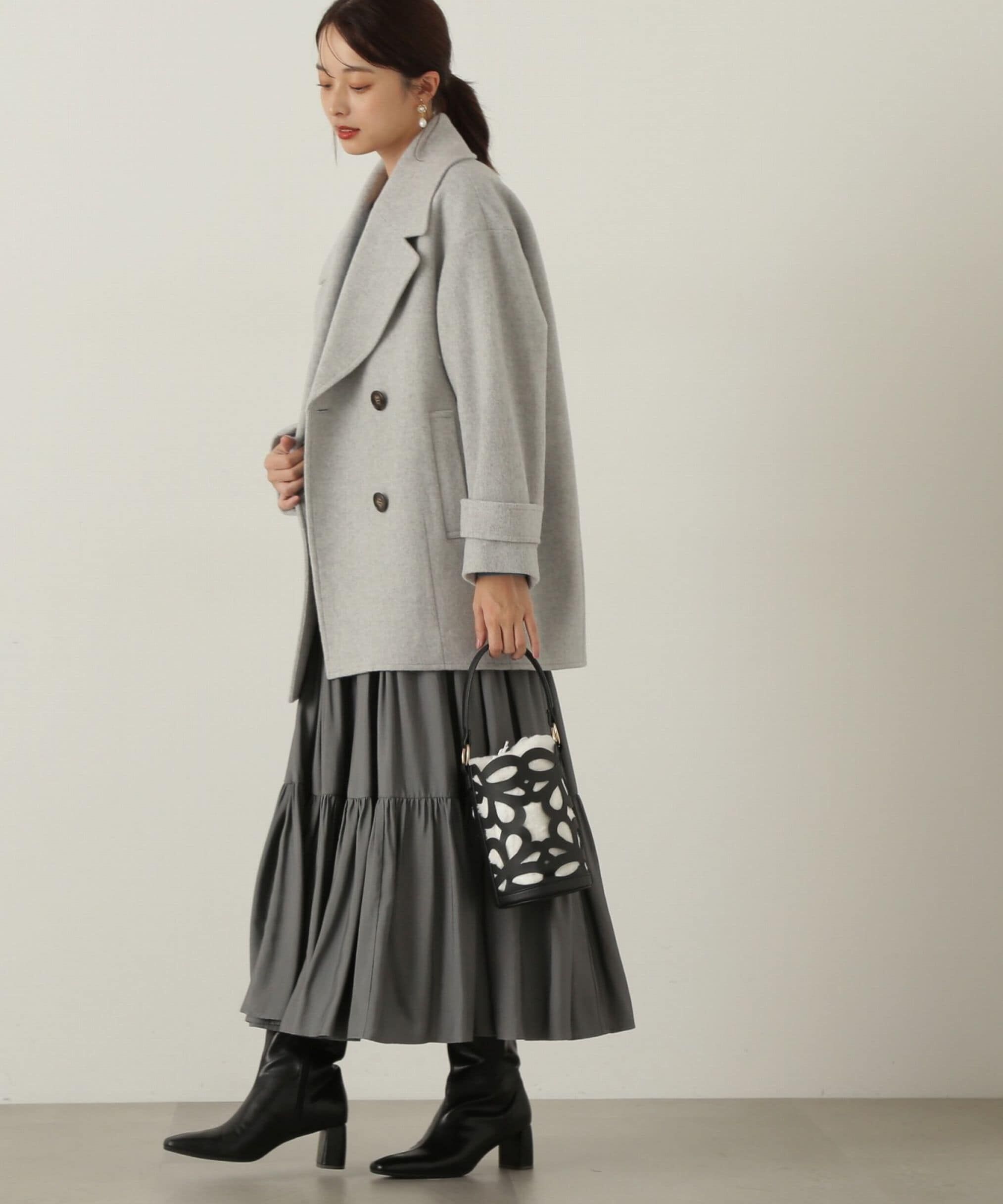 PROPORTION BODY DRESSING「パウダーサテンティアードスカート　24AW」|スカート|