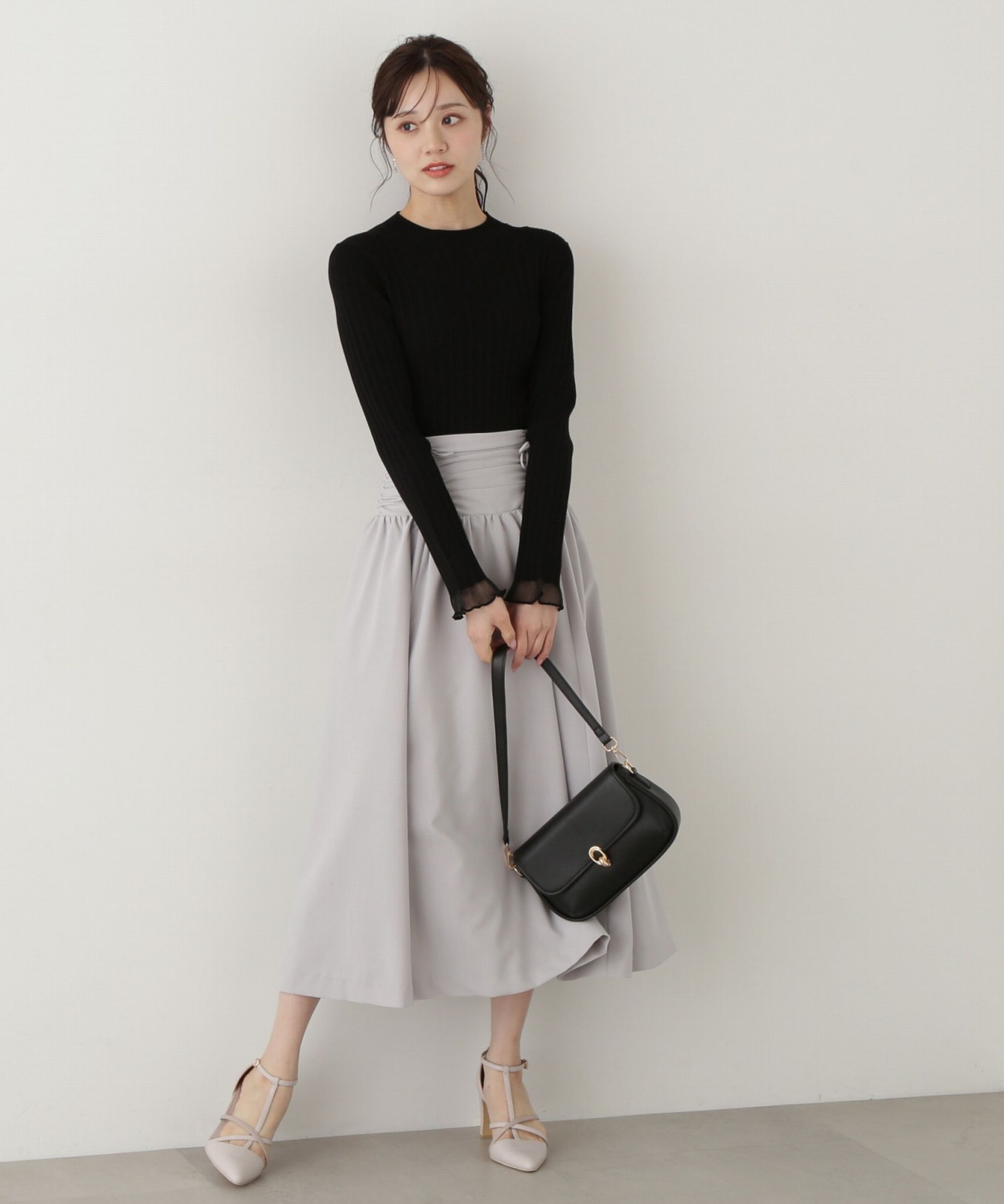 PROPORTION BODY DRESSING「シャーリングリボンスカート」|スカート|