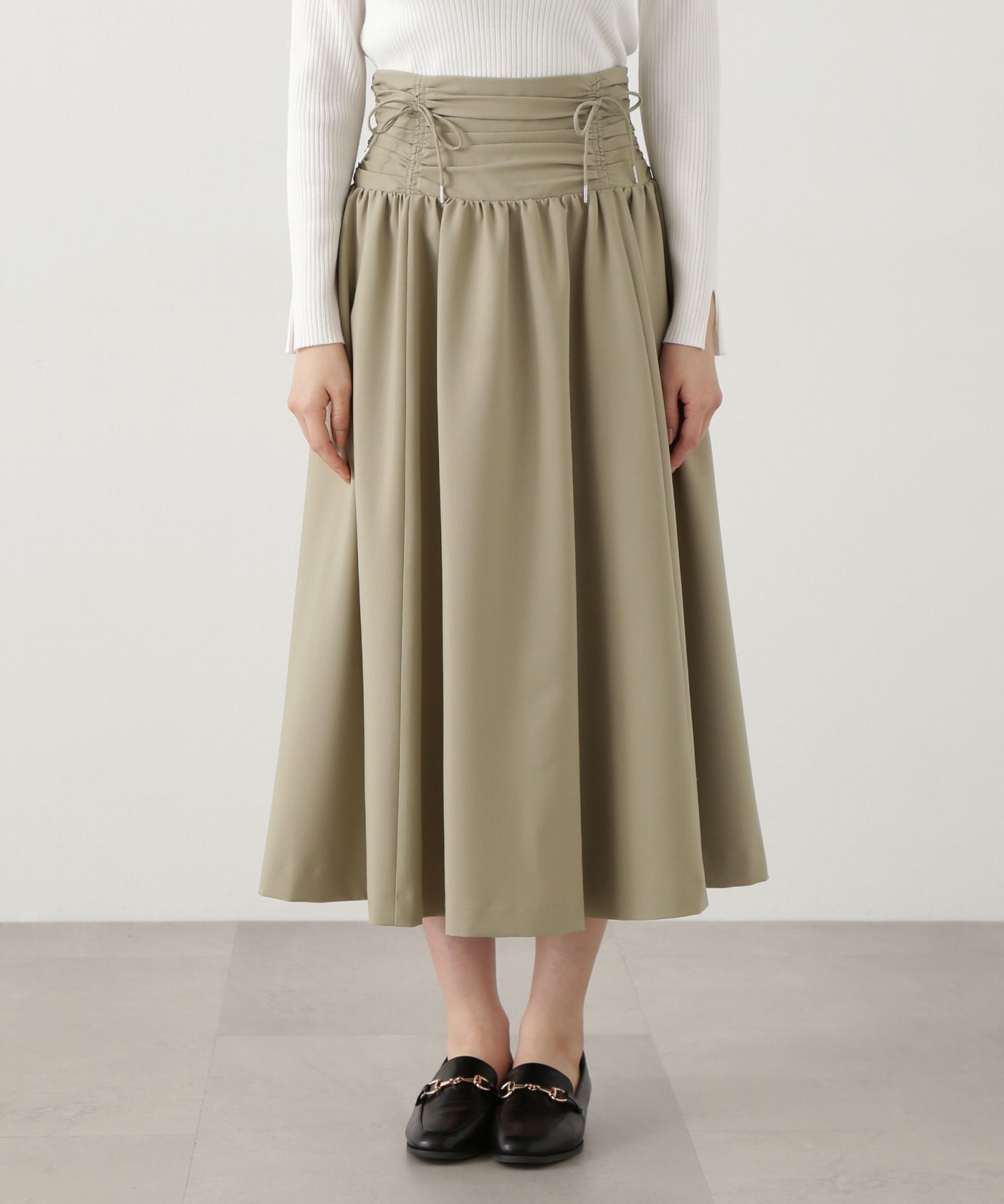 PROPORTION BODY DRESSING「シャーリングリボンスカート」|スカート|