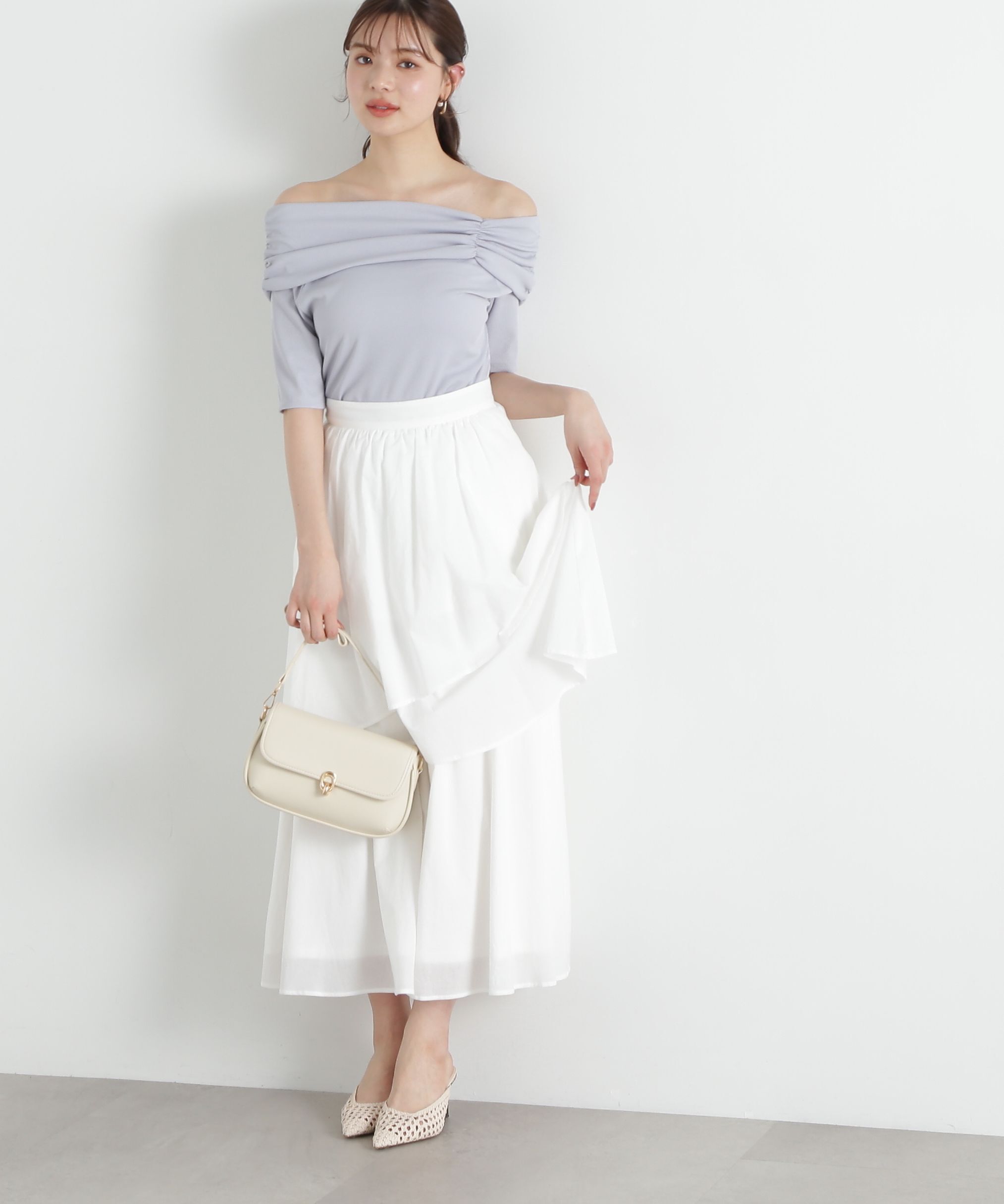 PROPORTION BODY DRESSING「コットンボイルティアードスカート」|スカート|