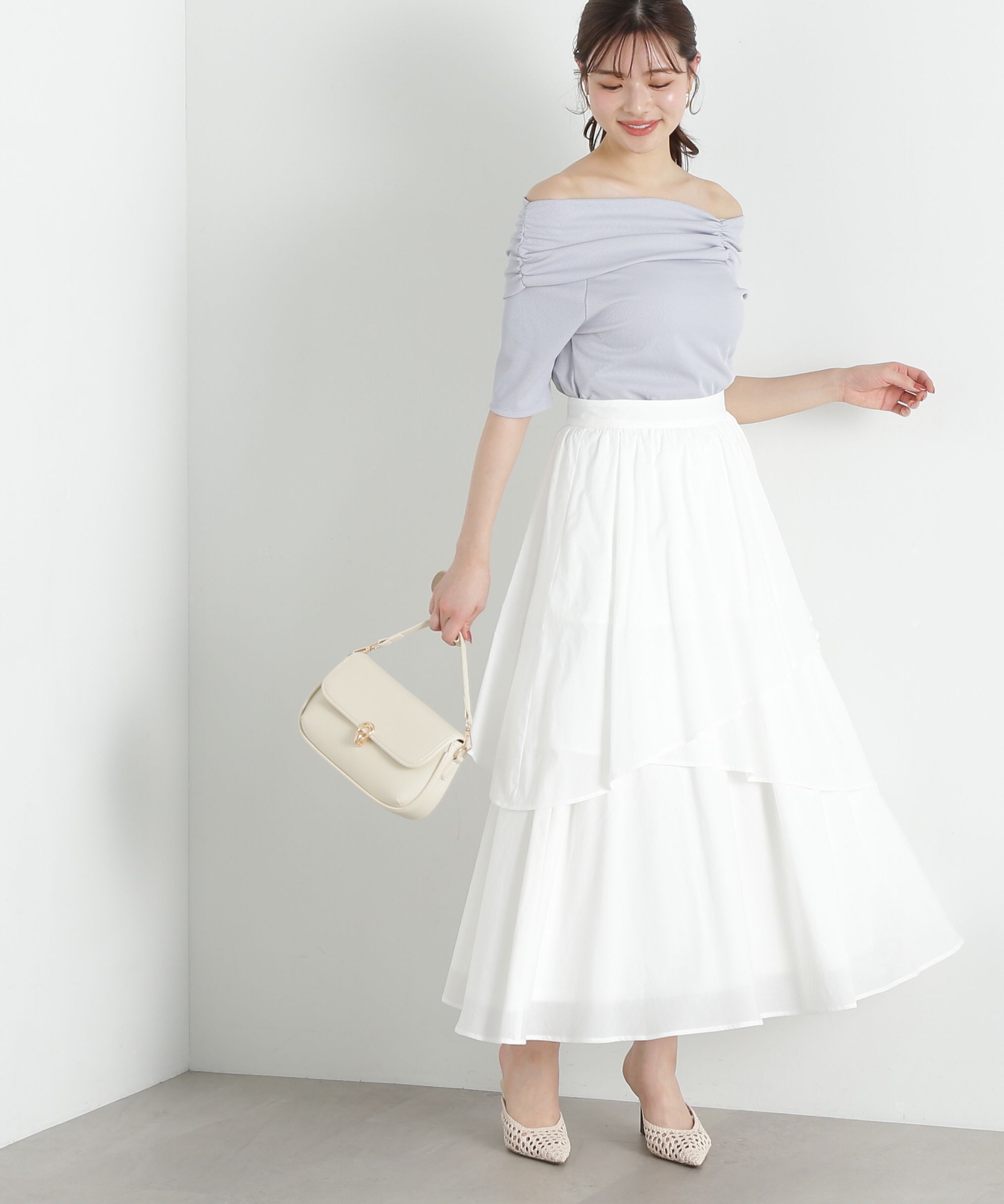 PROPORTION BODY DRESSING「コットンボイルティアードスカート」|スカート|