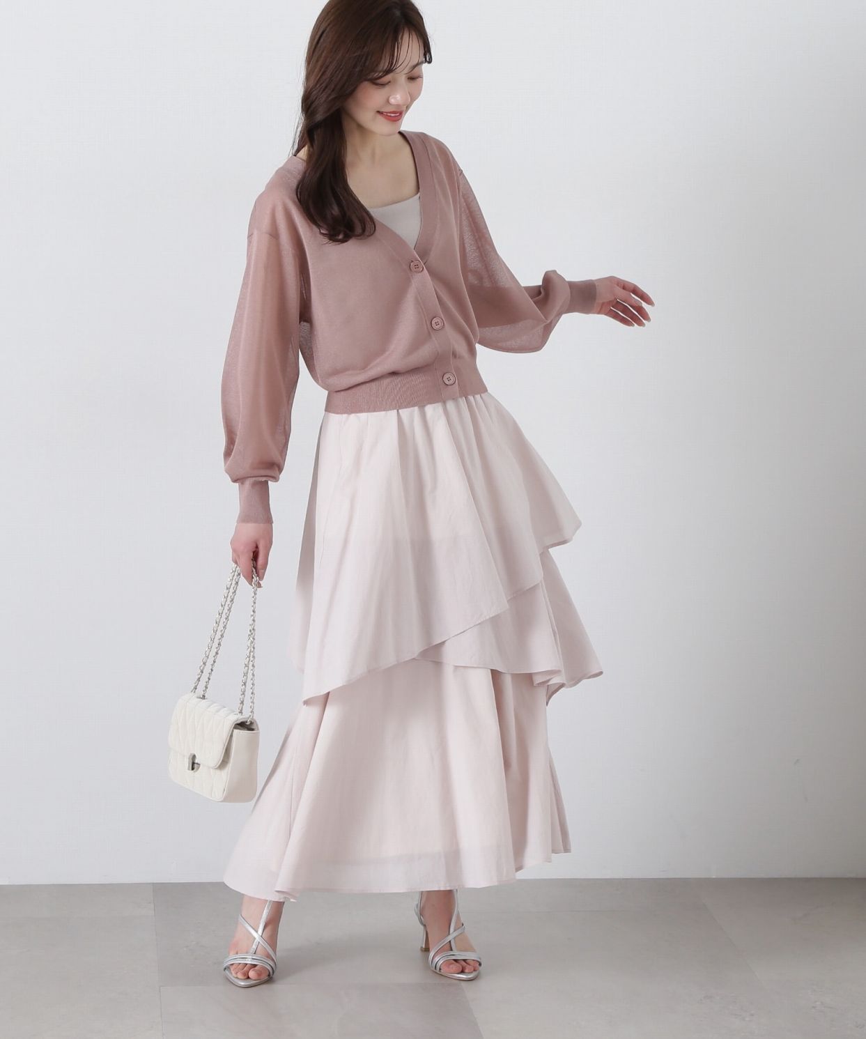 PROPORTION BODY DRESSING「コットンボイルティアードスカート」|スカート|