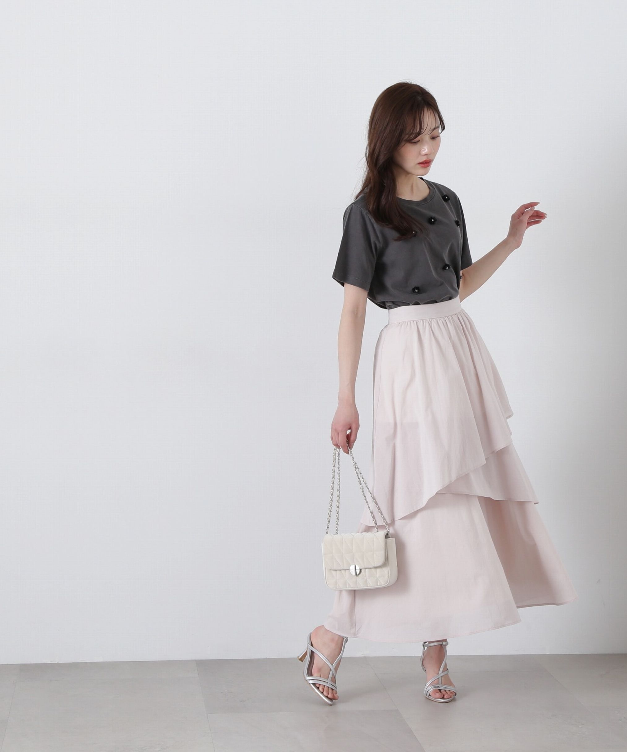 PROPORTION BODY DRESSING「コットンボイルティアードスカート」|スカート|