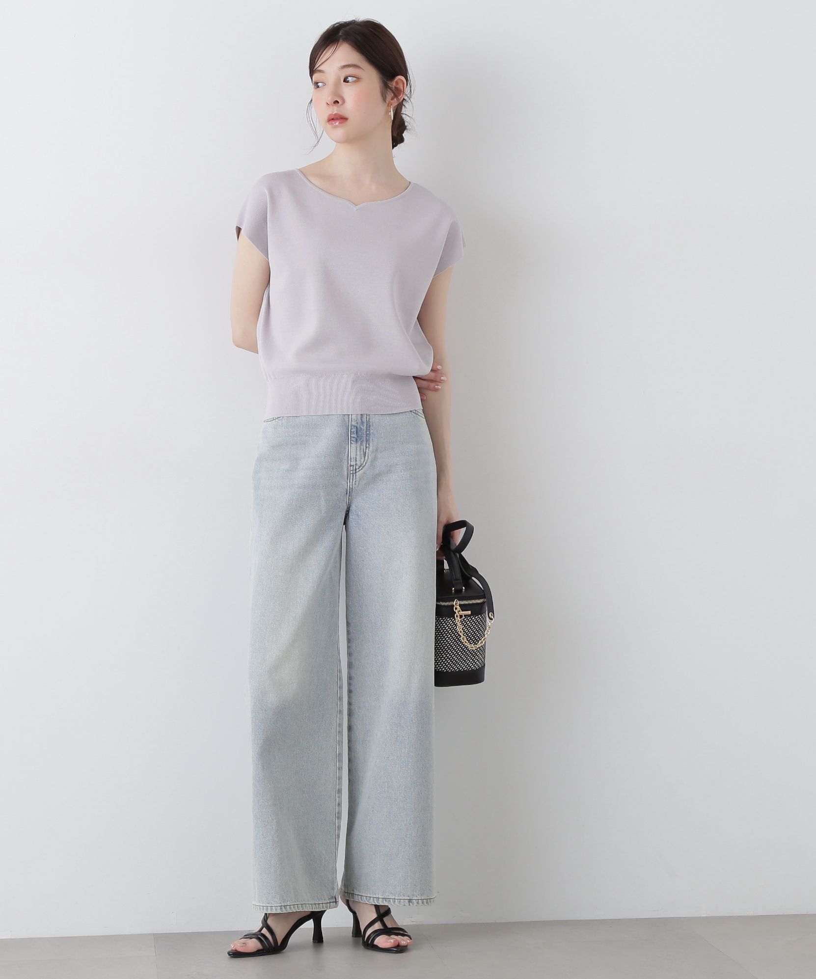 PROPORTION BODY DRESSING「ハートカットフレンチ総針ニット」|ニット・セーター|