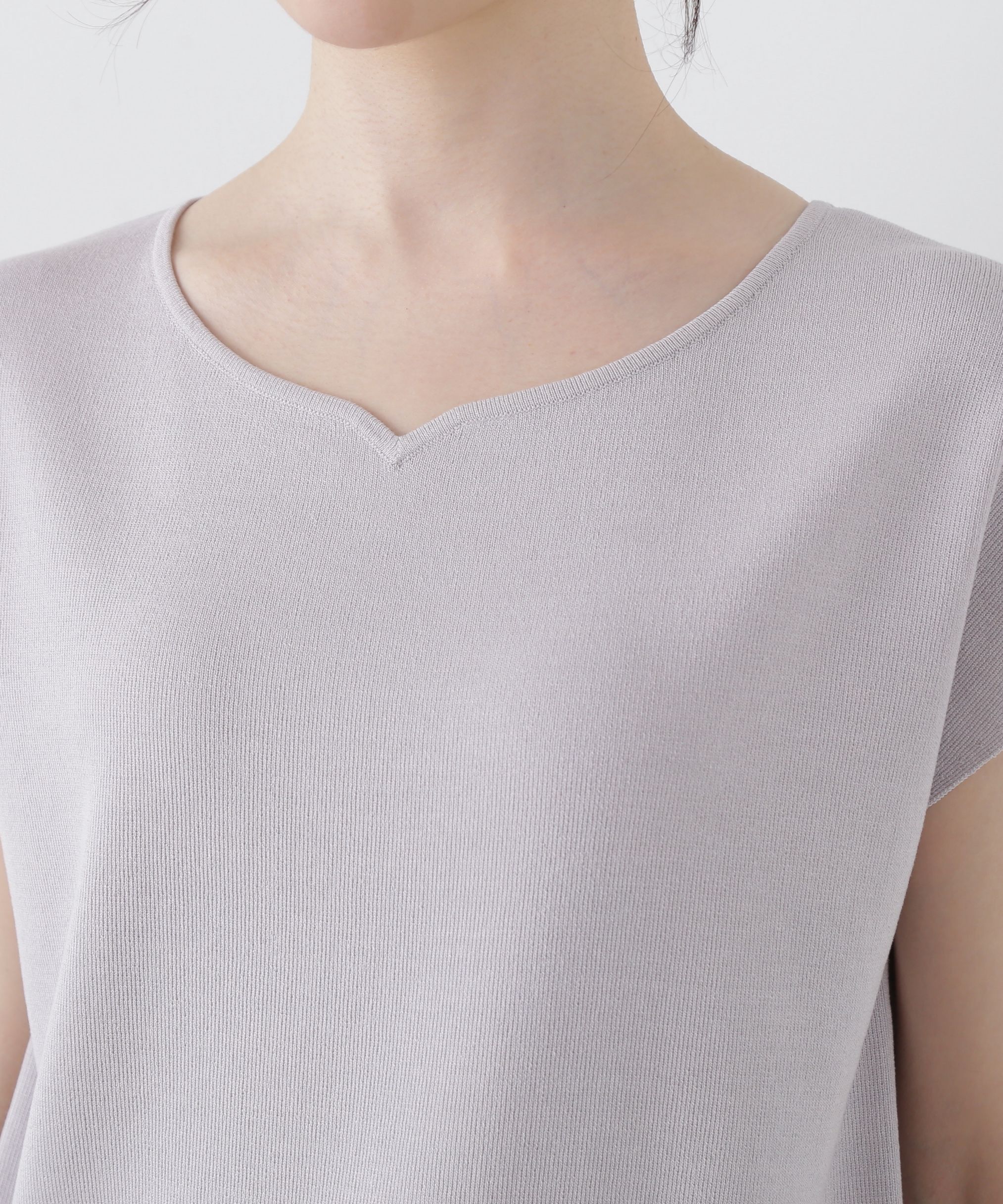 PROPORTION BODY DRESSING「ハートカットフレンチ総針ニット」|ニット・セーター|