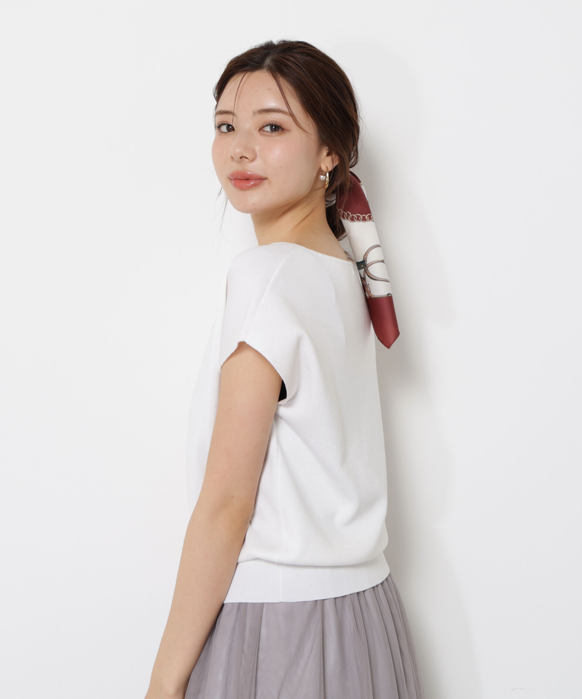 PROPORTION BODY DRESSING「ハートカットフレンチ総針ニット」|ニット・セーター|
