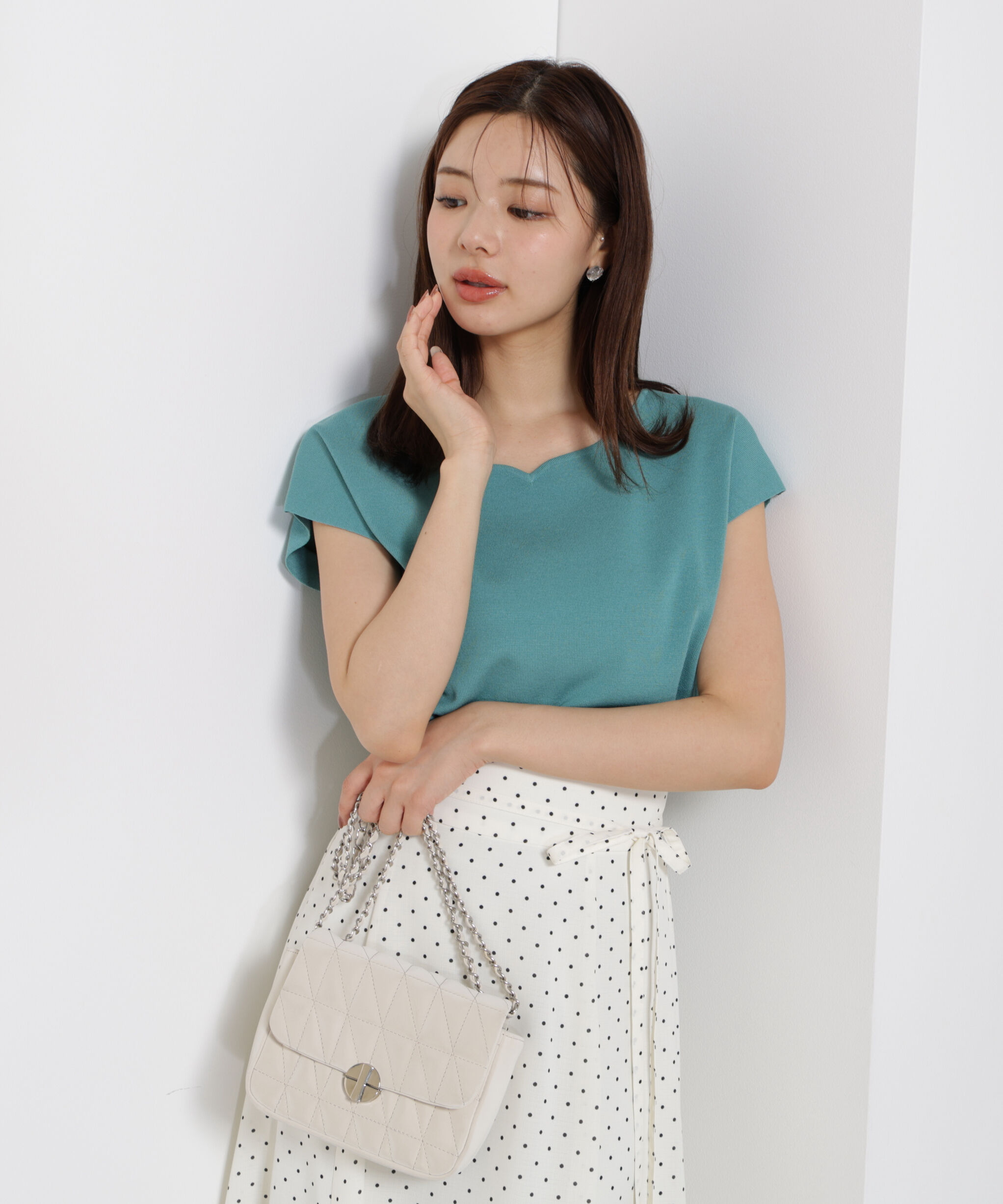 PROPORTION BODY DRESSING「ハートカットフレンチ総針ニット」|ニット・セーター|