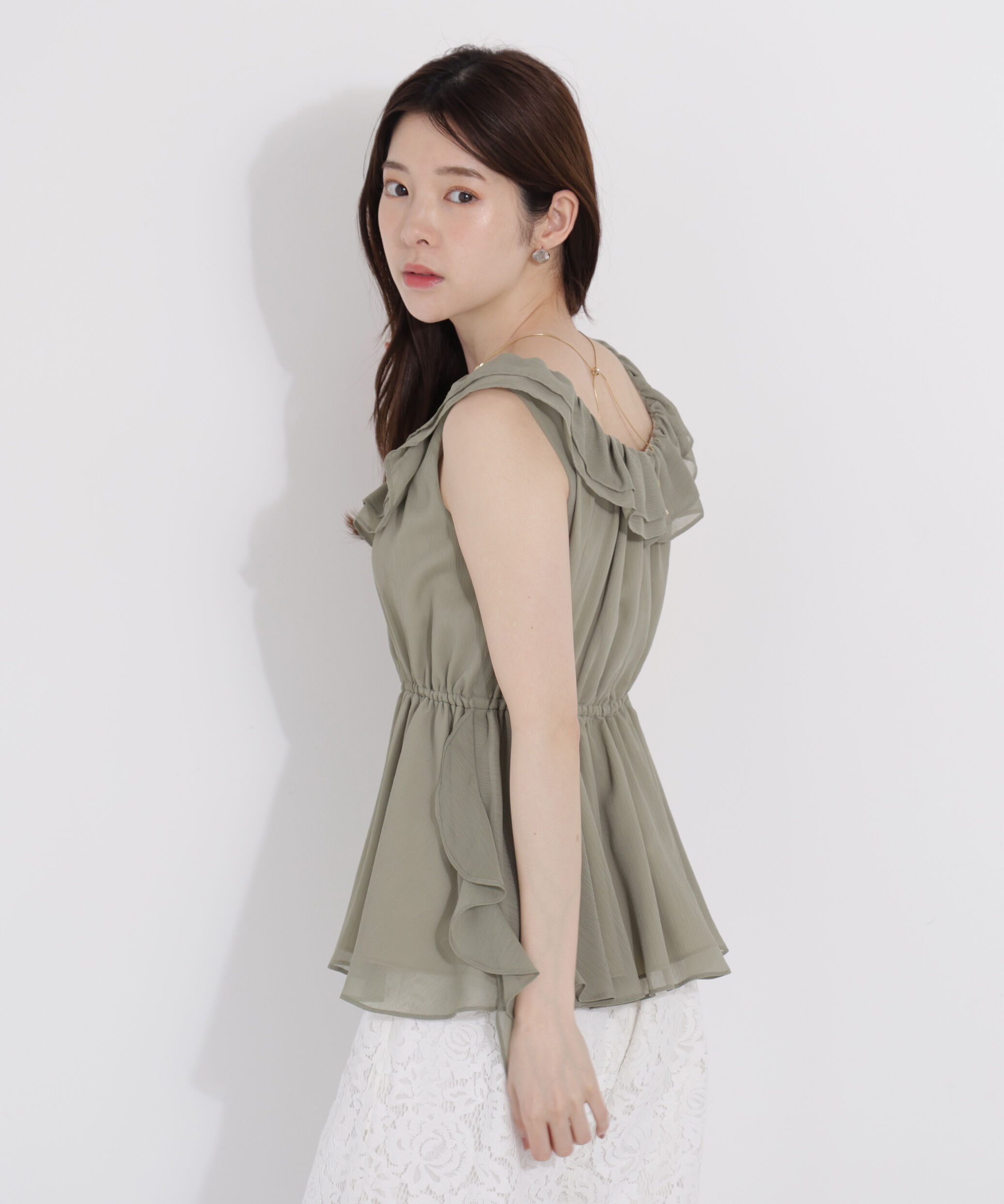 PROPORTION BODY DRESSING「＜ウォッシャブル＞フリルギャザーブラウス」|シャツ・ブラウス|